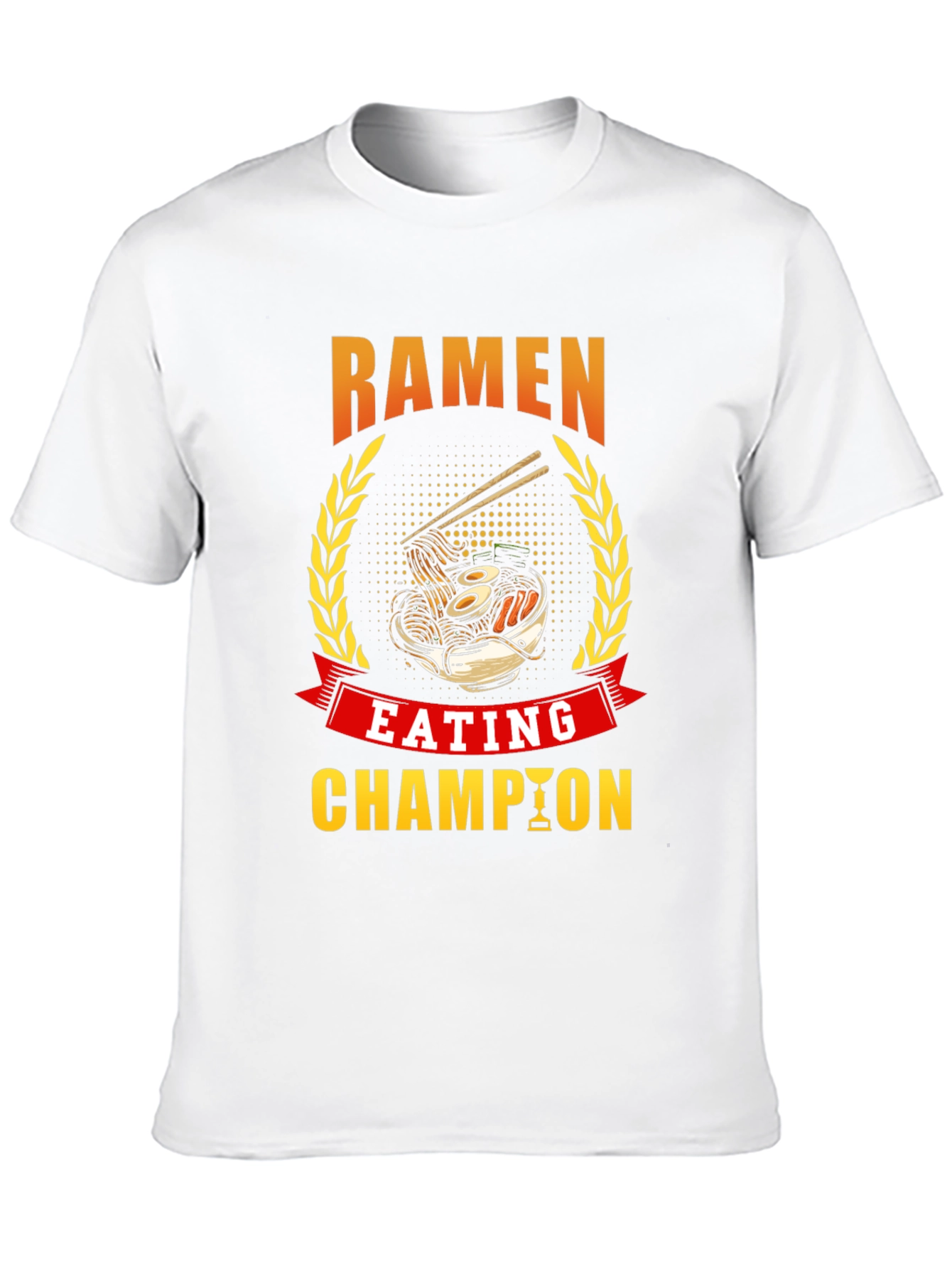 Camiseta Negra Campeón Comiendo Ramen