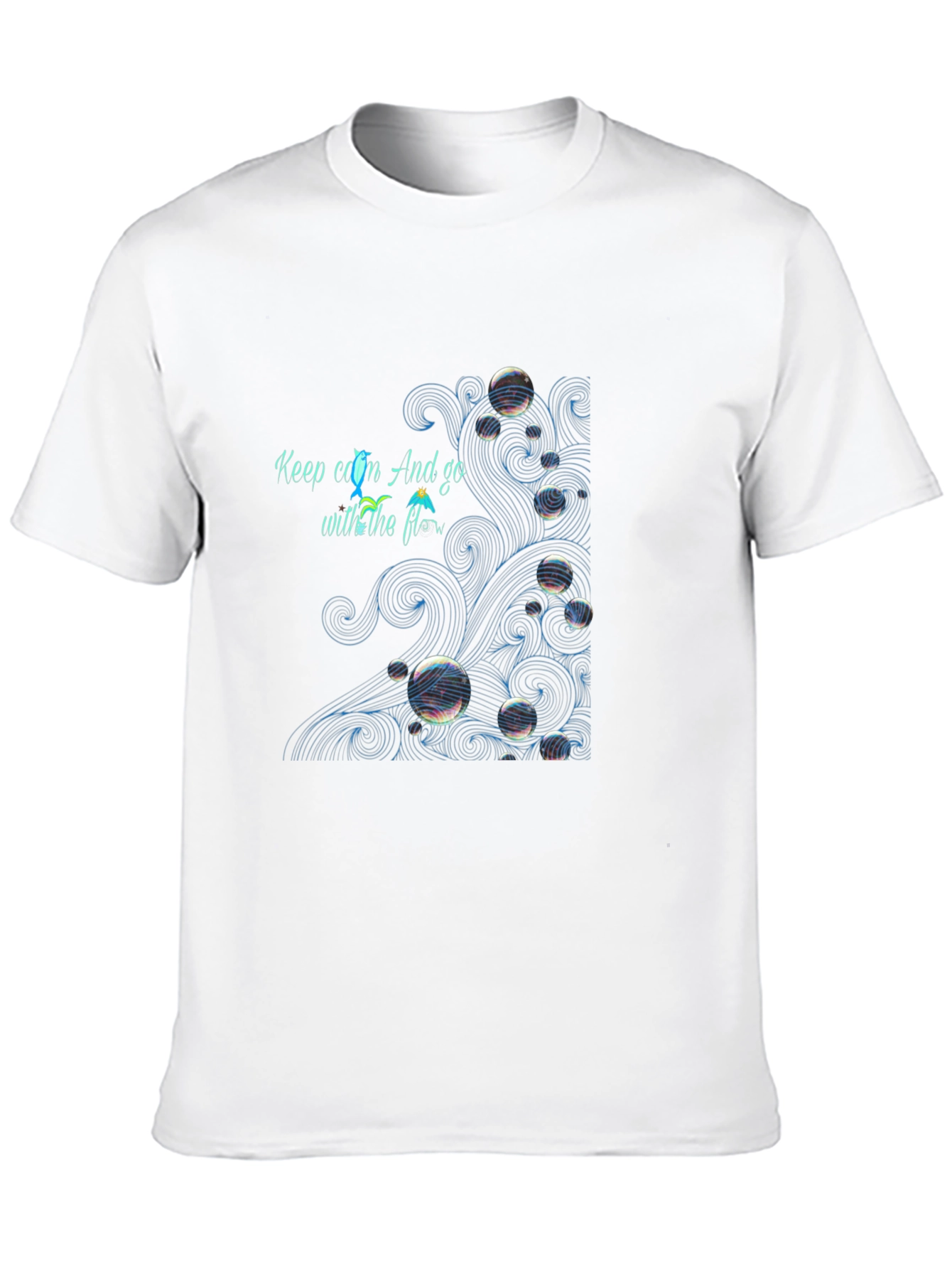 Camiseta Negra: Keep Calm y Fluye