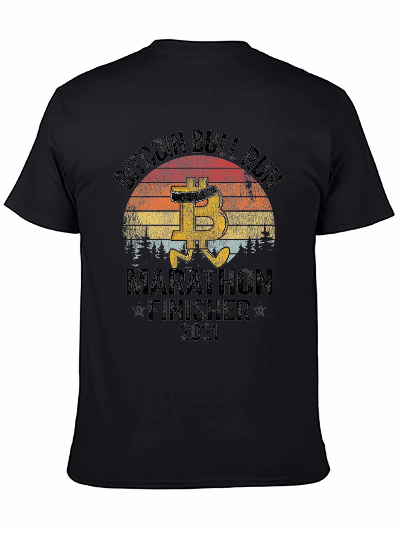 Camiseta Bitcoin Bull Run Marathon Finisher 2021