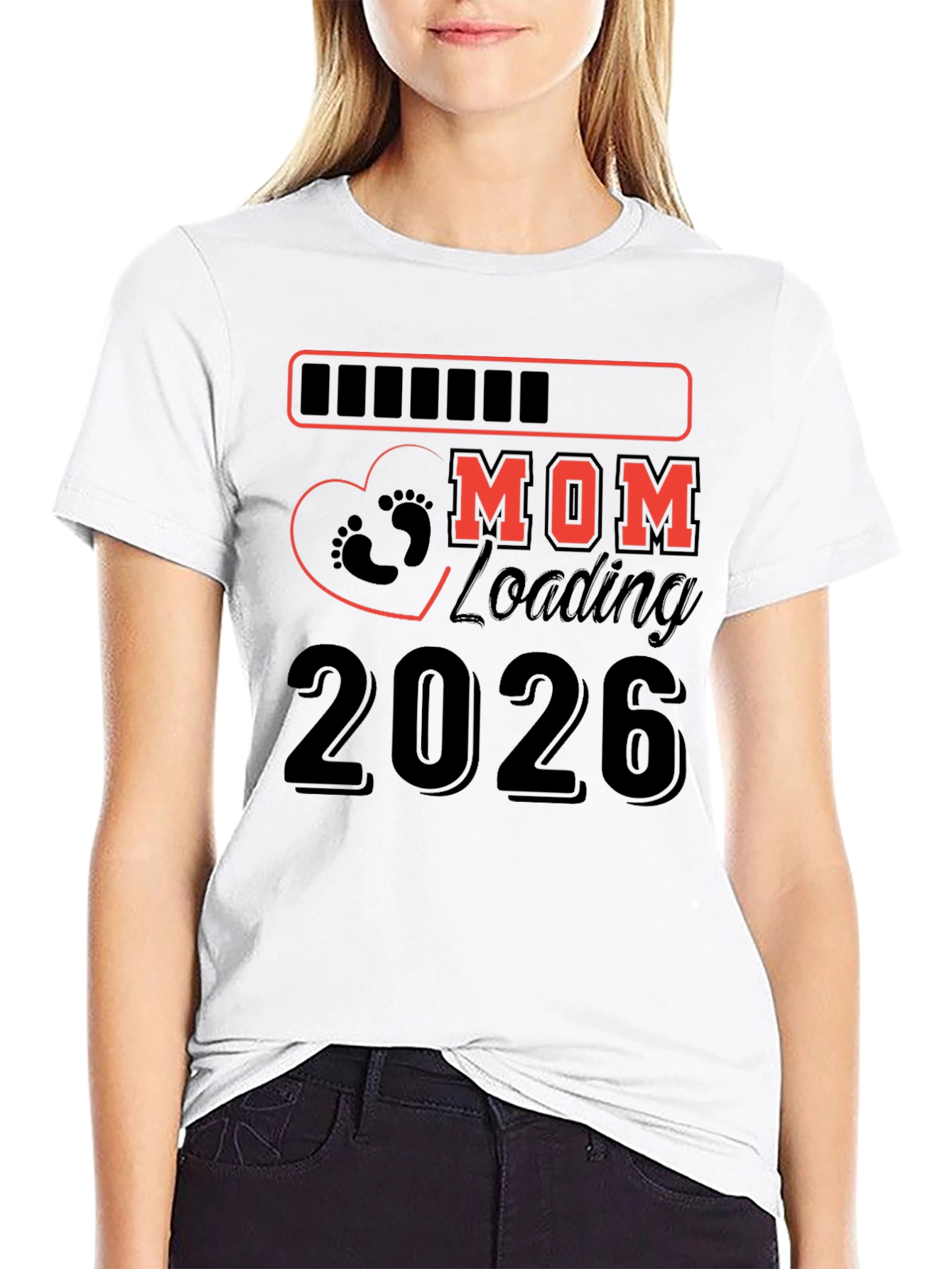 Camiseta Negra Mamá Cargando 2026