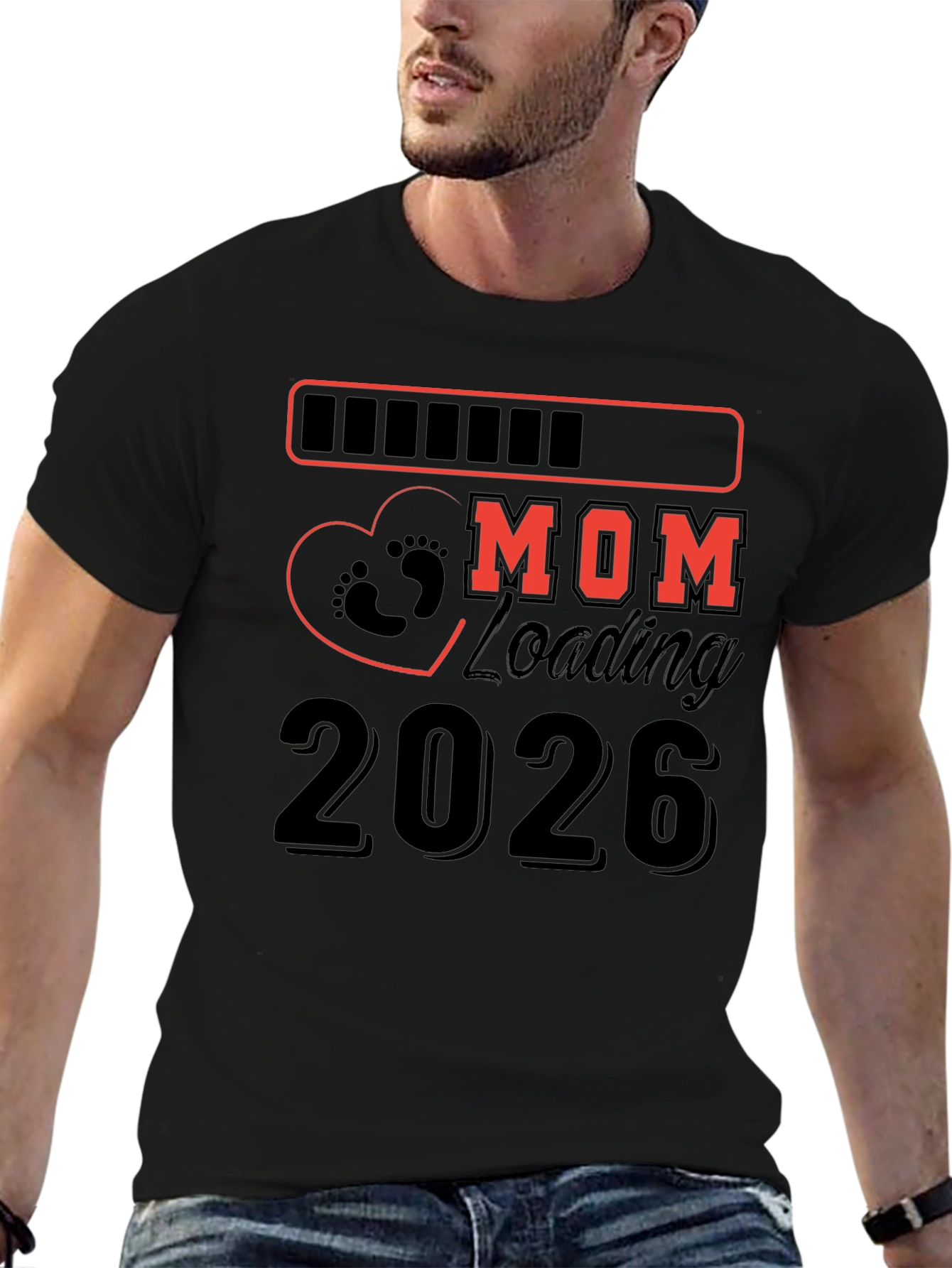 Camiseta Negra Mamá Cargando 2026