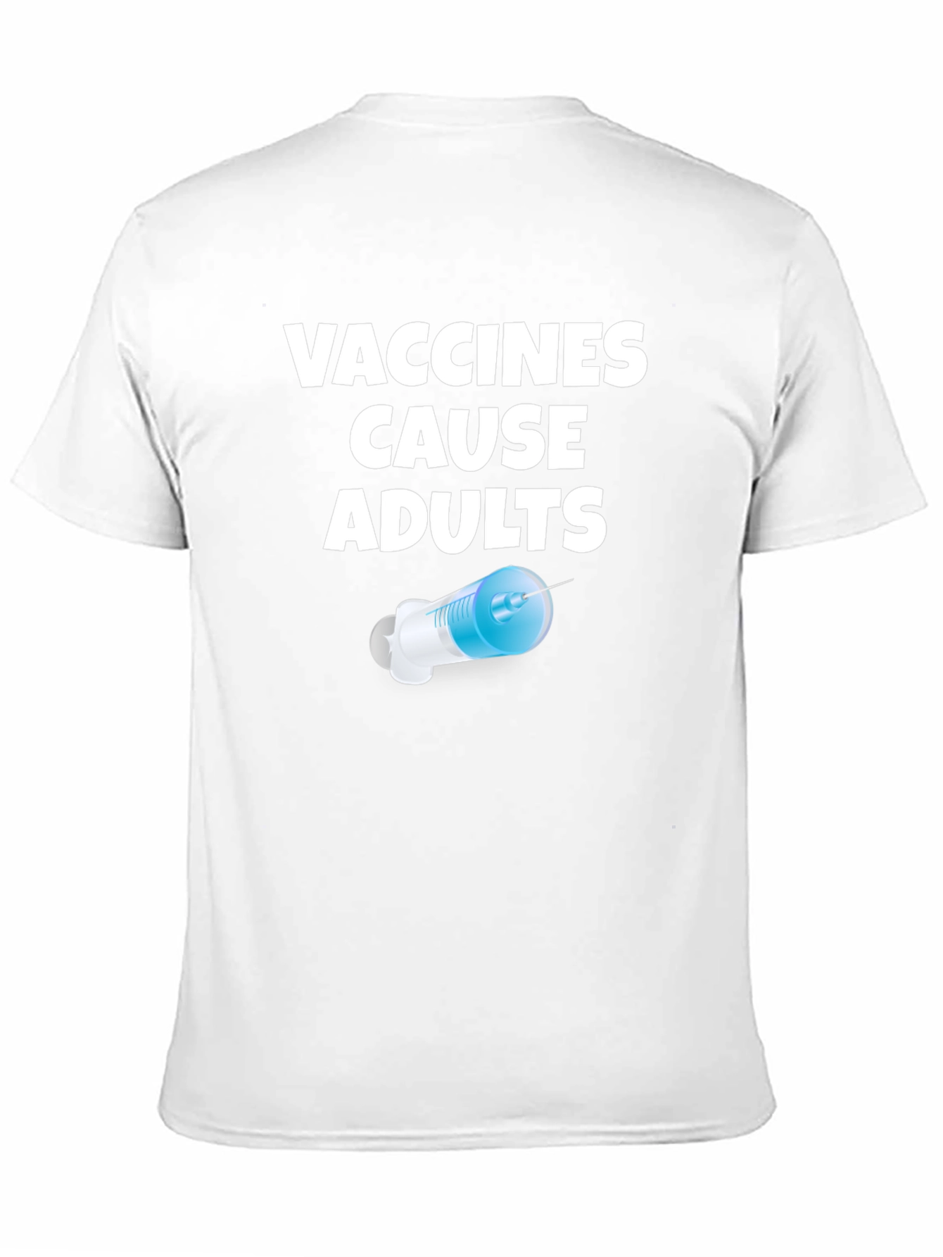 Camiseta Negra Vacunas Causan Adultos