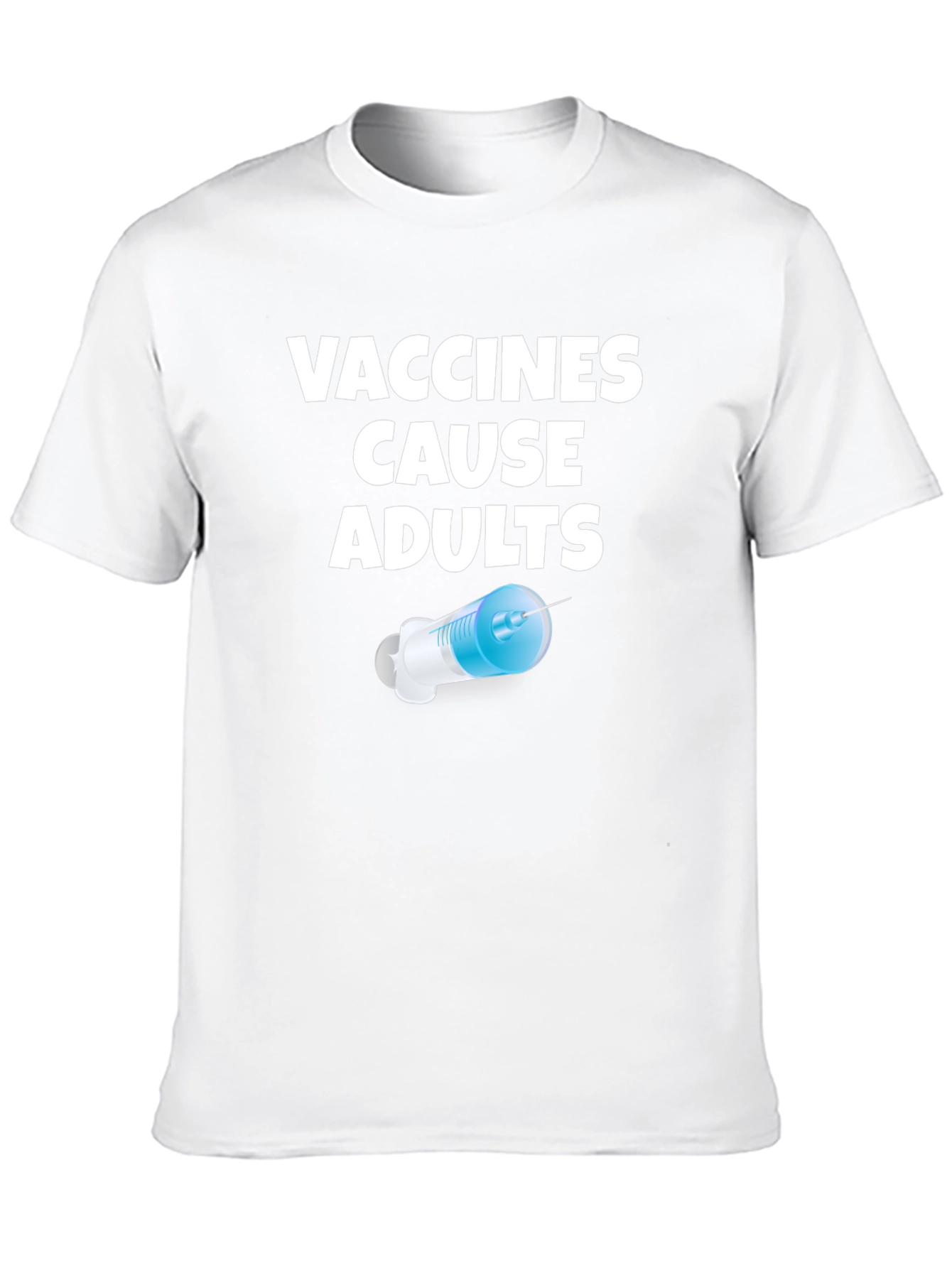 Camiseta Negra Vacunas Causan Adultos