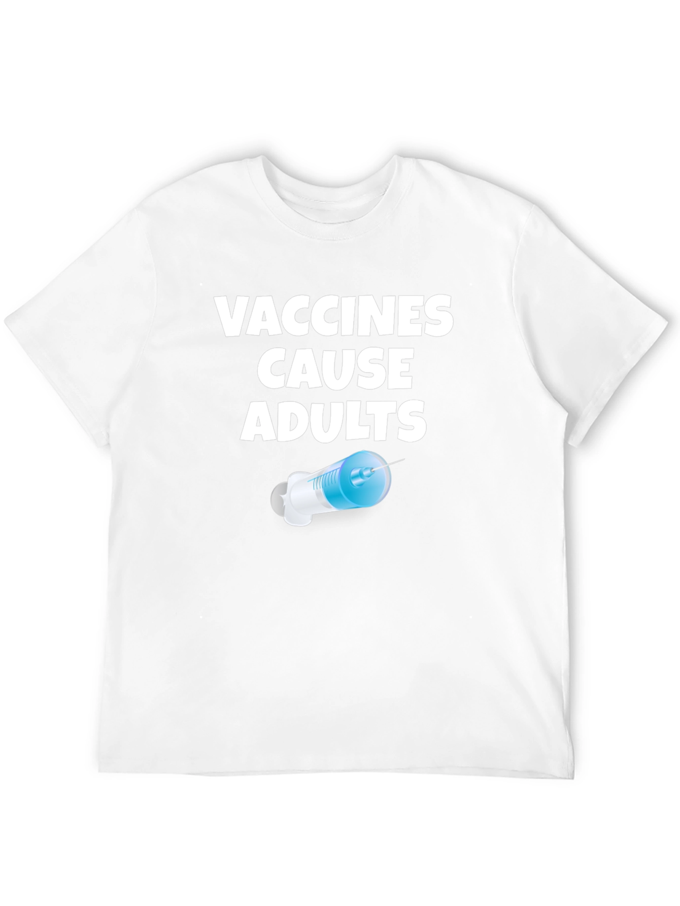 Camiseta Negra Vacunas Causan Adultos