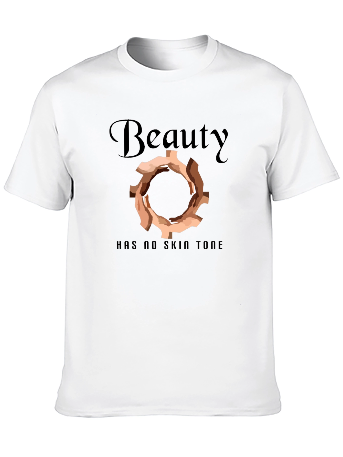 Camiseta Negra: La Belleza No Tiene Tono de Piel
