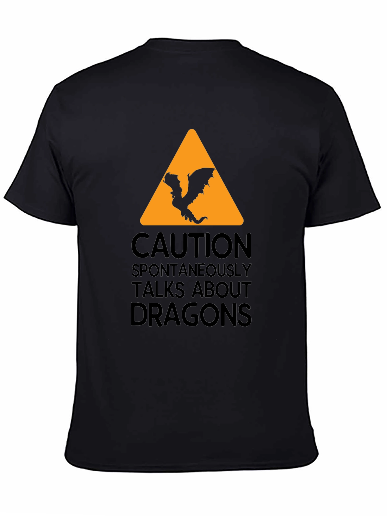 Camiseta Negra - Cuidado Dragones