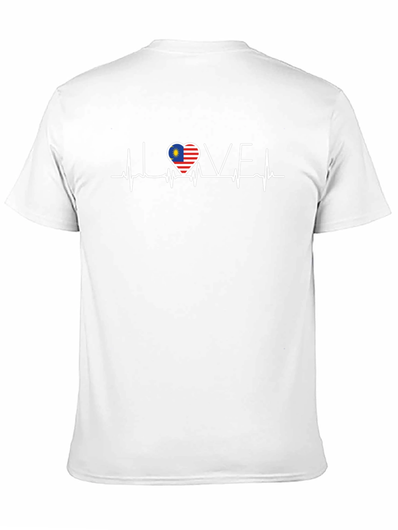 Camiseta Negra I Love con Bandera de Malasia