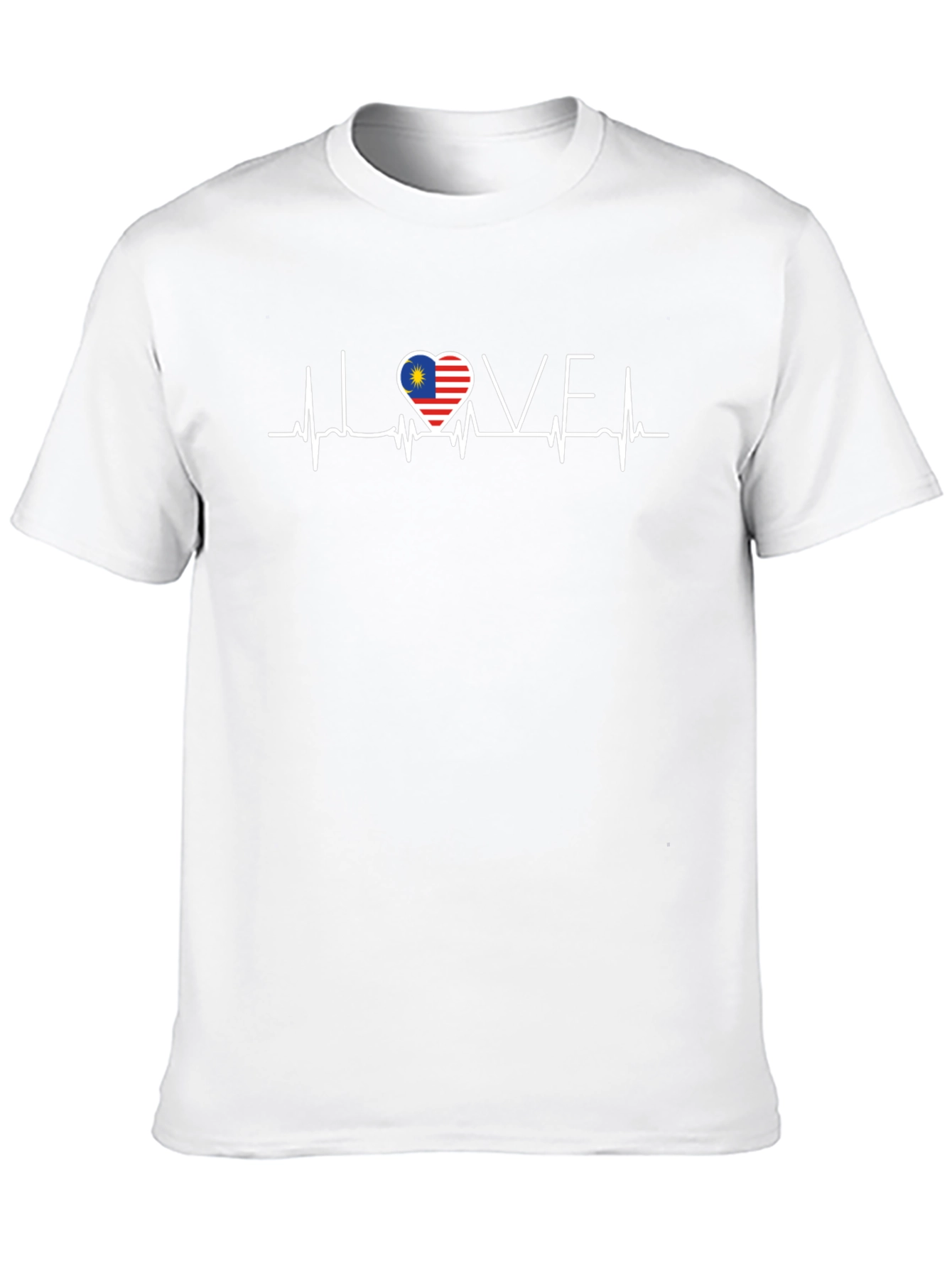 Camiseta Negra I Love con Bandera de Malasia