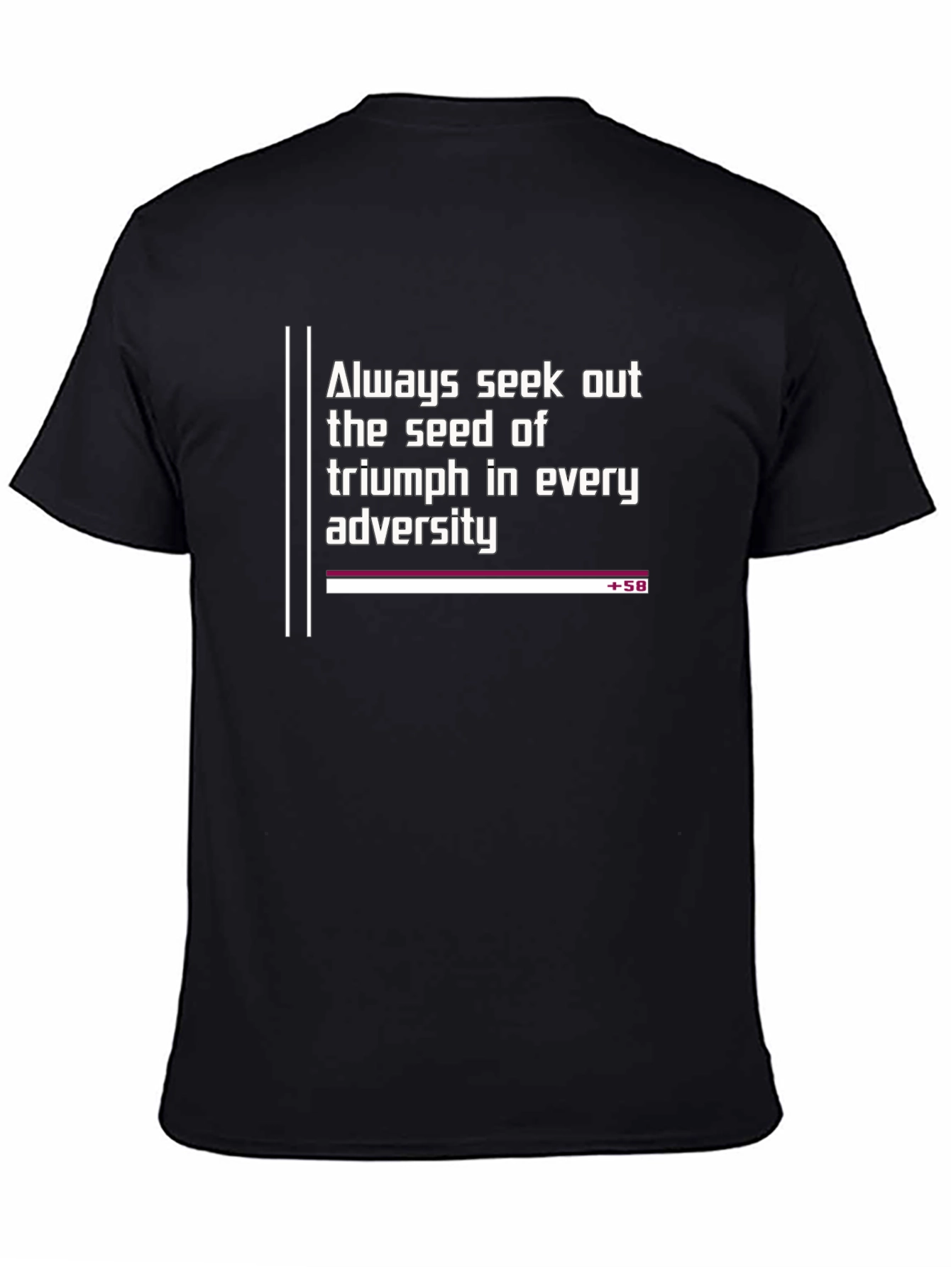 Camiseta Negra: Siempre Busca el Triunfo