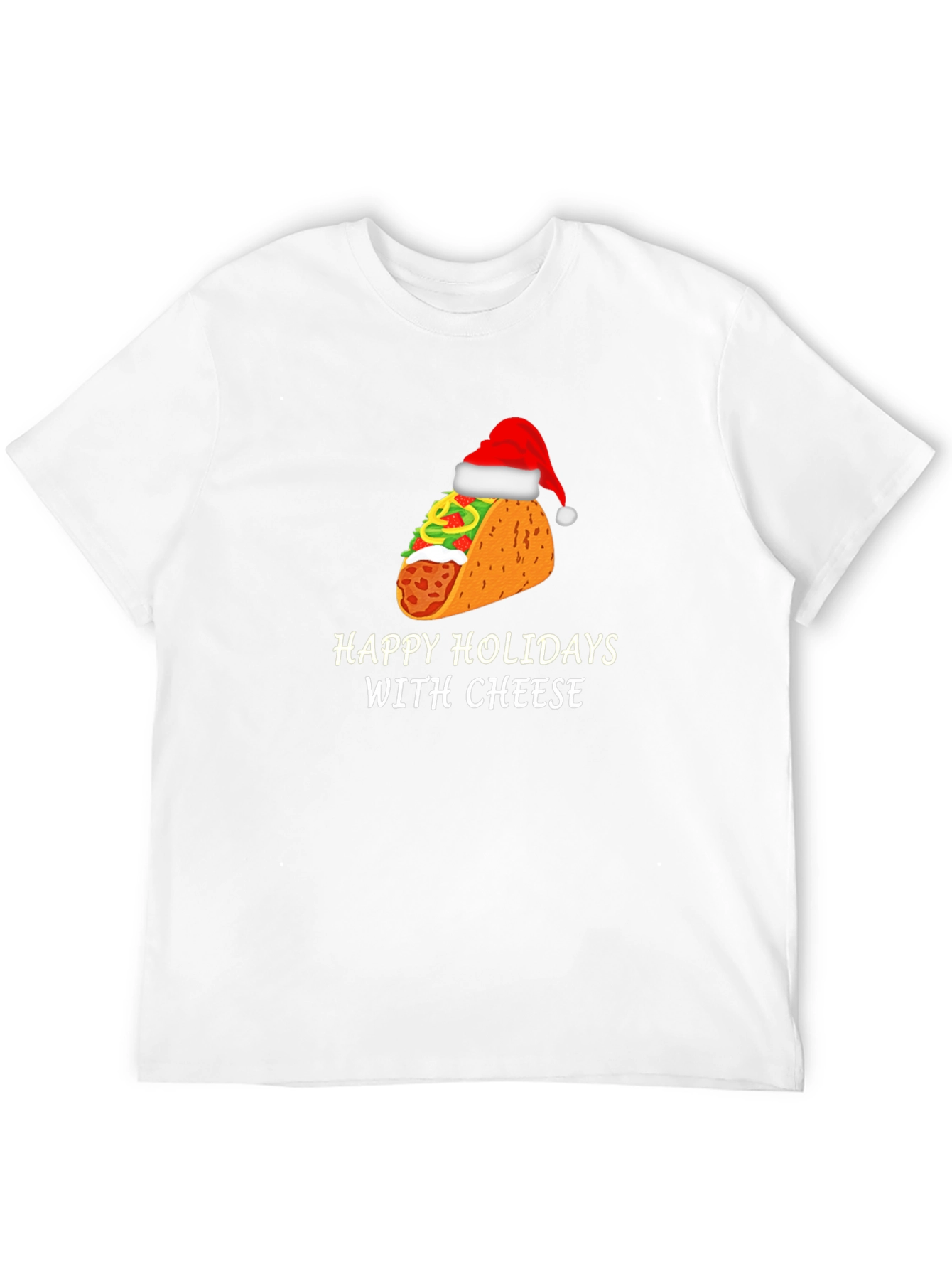 Camiseta Negra Navideña de Taco con Queso
