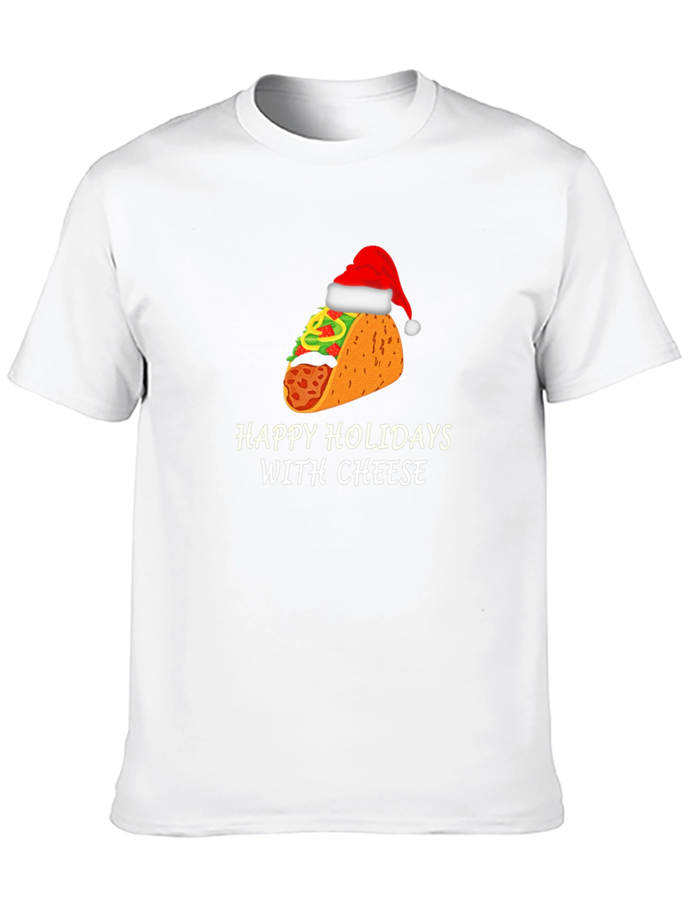 Camiseta Negra Navideña de Taco con Queso