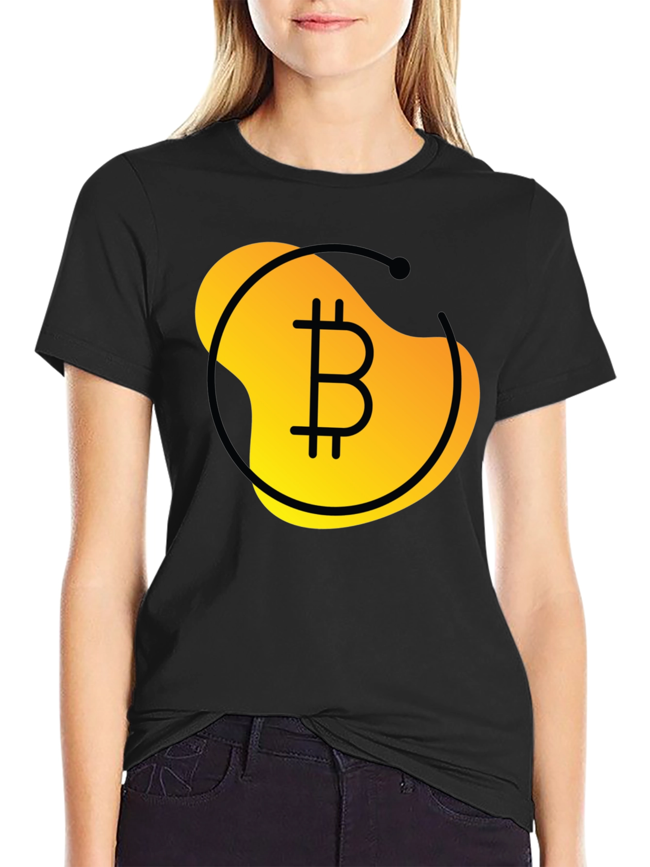 Camiseta Negra Bitcoin: Diseño Moderno y Atractivo