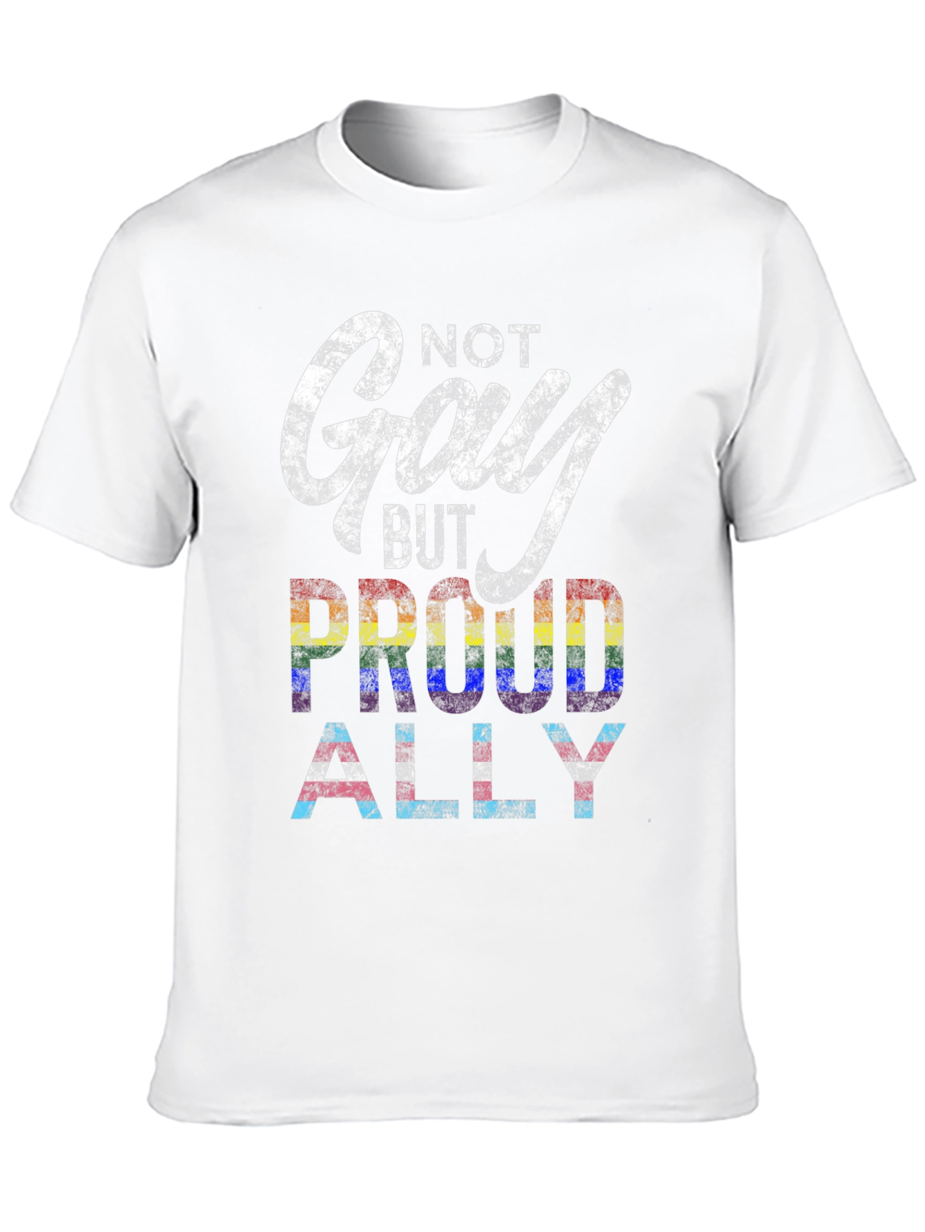 Camiseta Negra No Gay But Proud Ally Pride