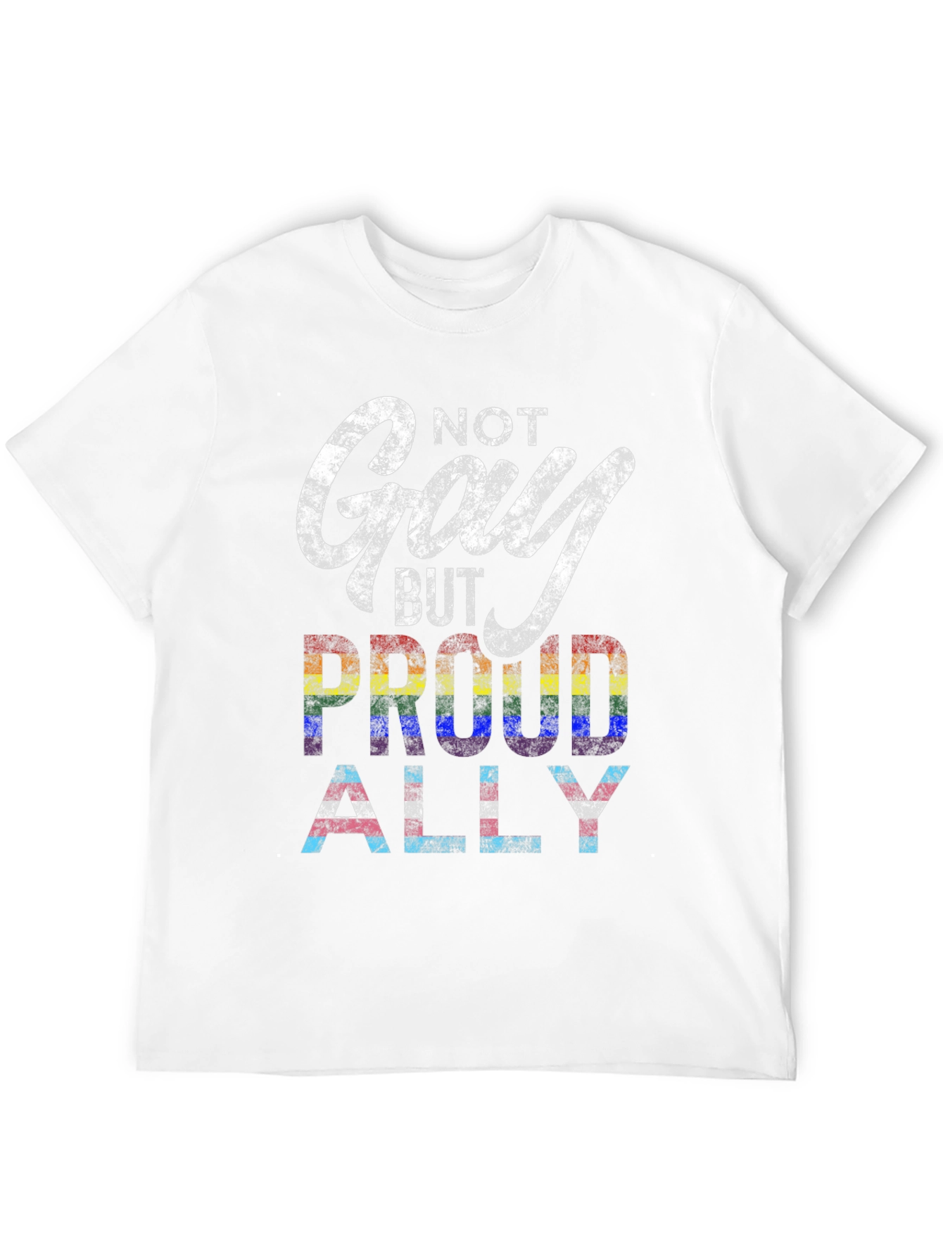 Camiseta Negra No Gay But Proud Ally Pride