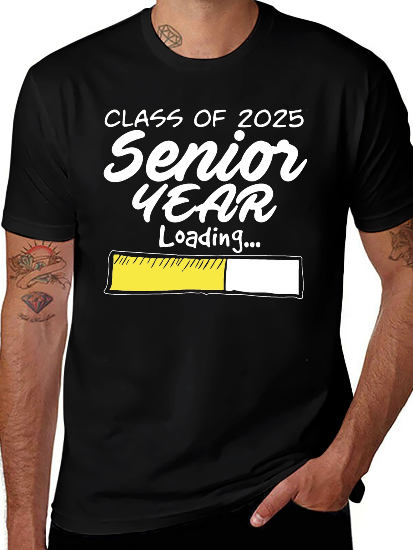 Camiseta Negra Clase 2025: Cuenta Regresiva Año Senior