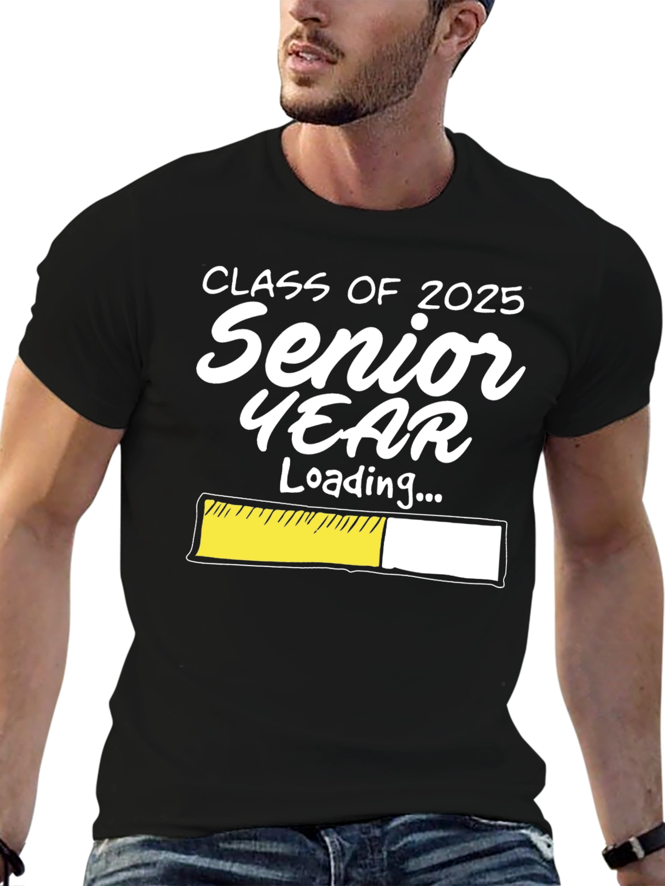 Camiseta Negra Clase 2025: Cuenta Regresiva Año Senior
