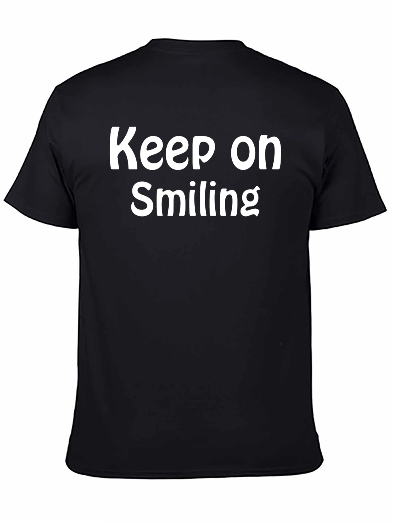 Camiseta Negra: Keep on Smiling