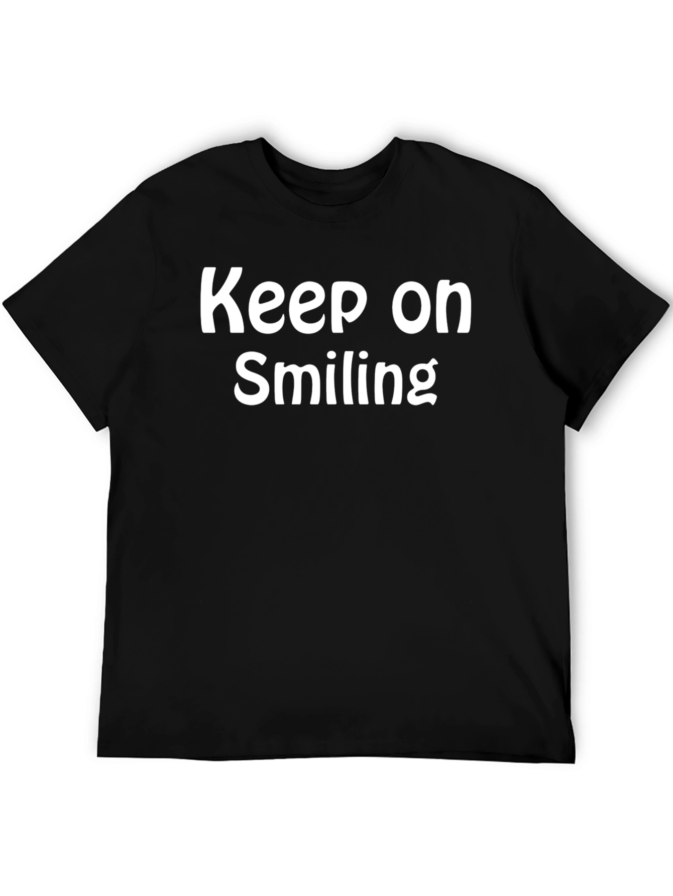 Camiseta Negra: Keep on Smiling
