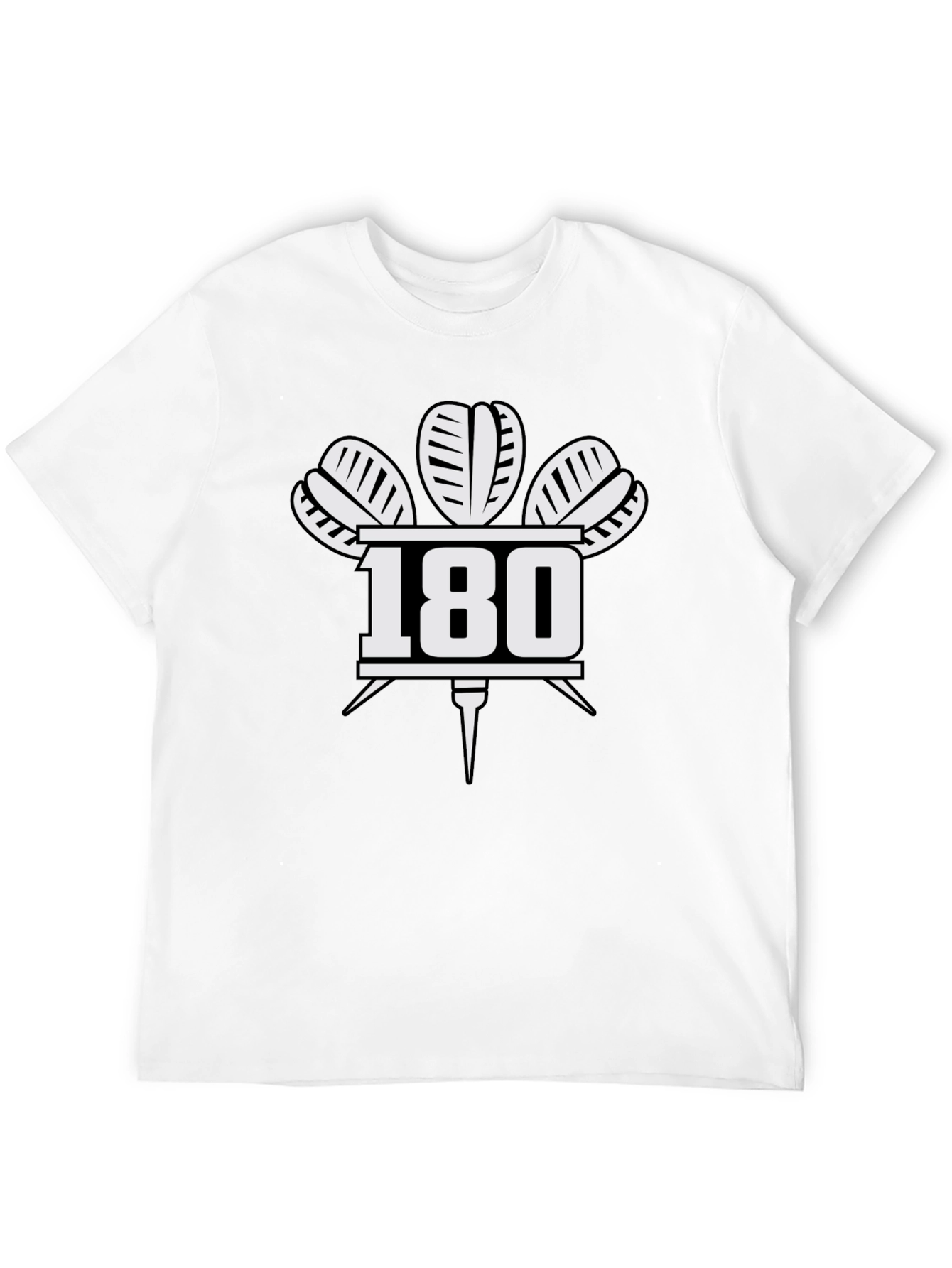 Camiseta Negra 180 Dardos para Hombre
