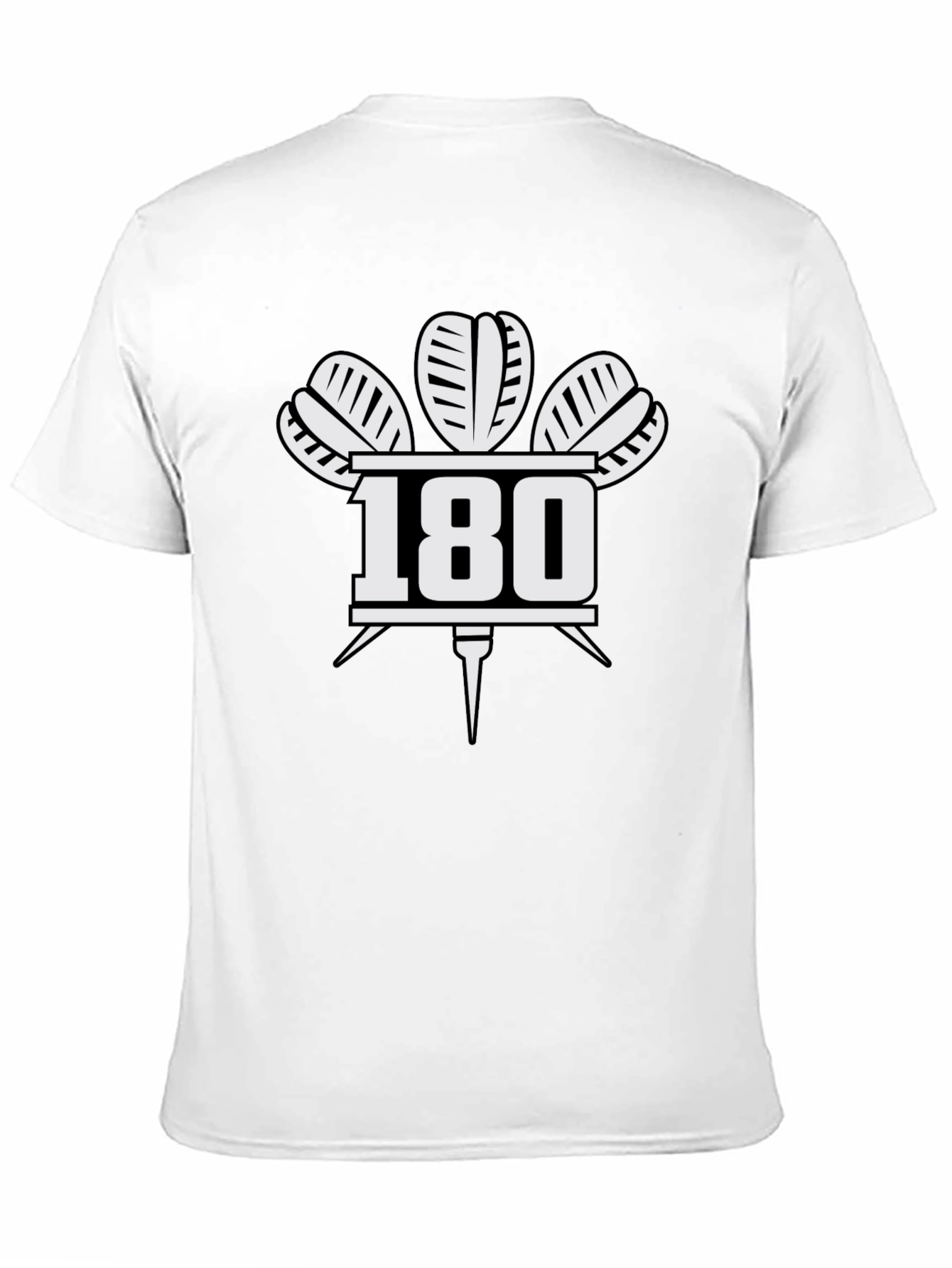 Camiseta Negra 180 Dardos para Hombre