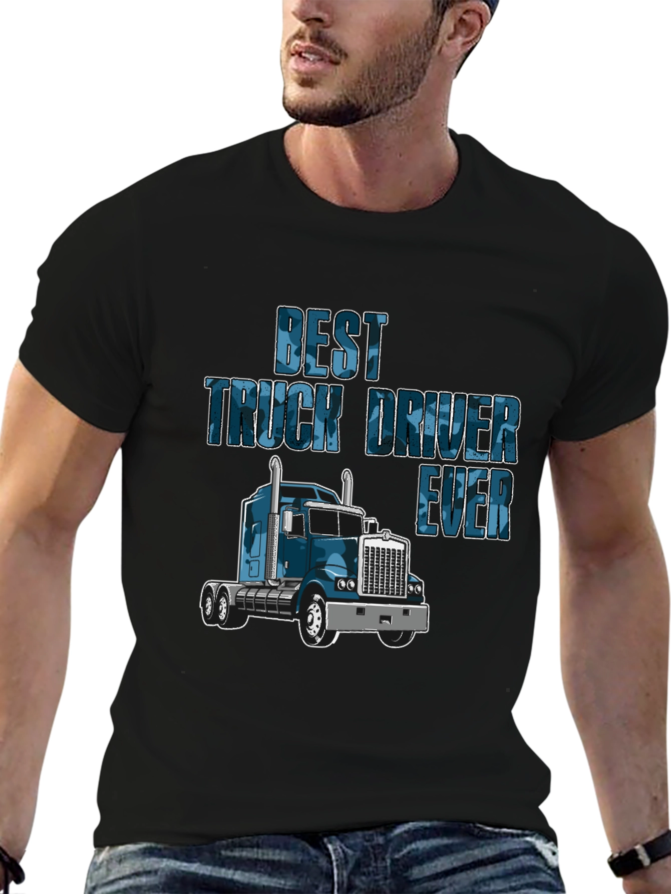Camiseta Negra Best Truck Driver Ever