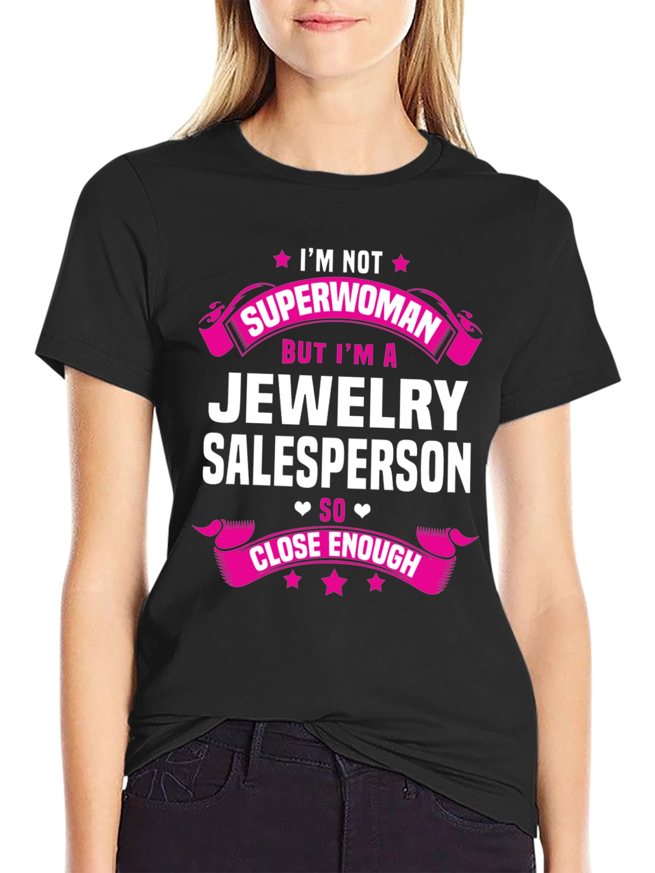 Camiseta Negra - Jewelry Salesperson