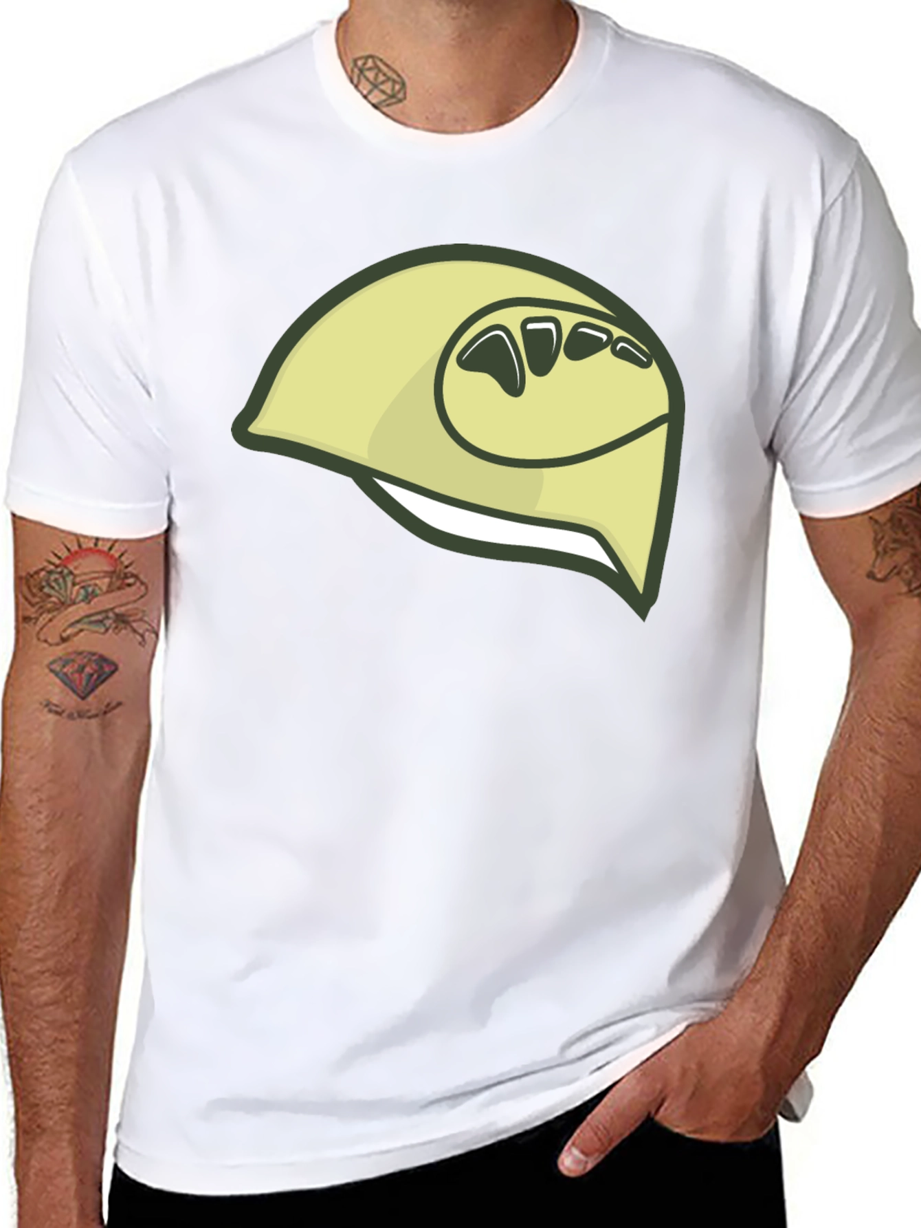 Camiseta Negra con Diseño de Durian Estilizado