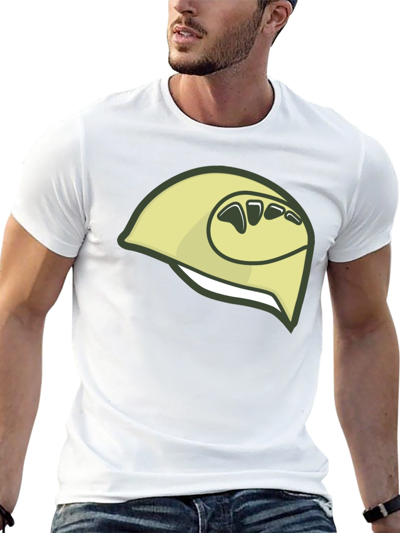 Camiseta Negra con Diseño de Durian Estilizado