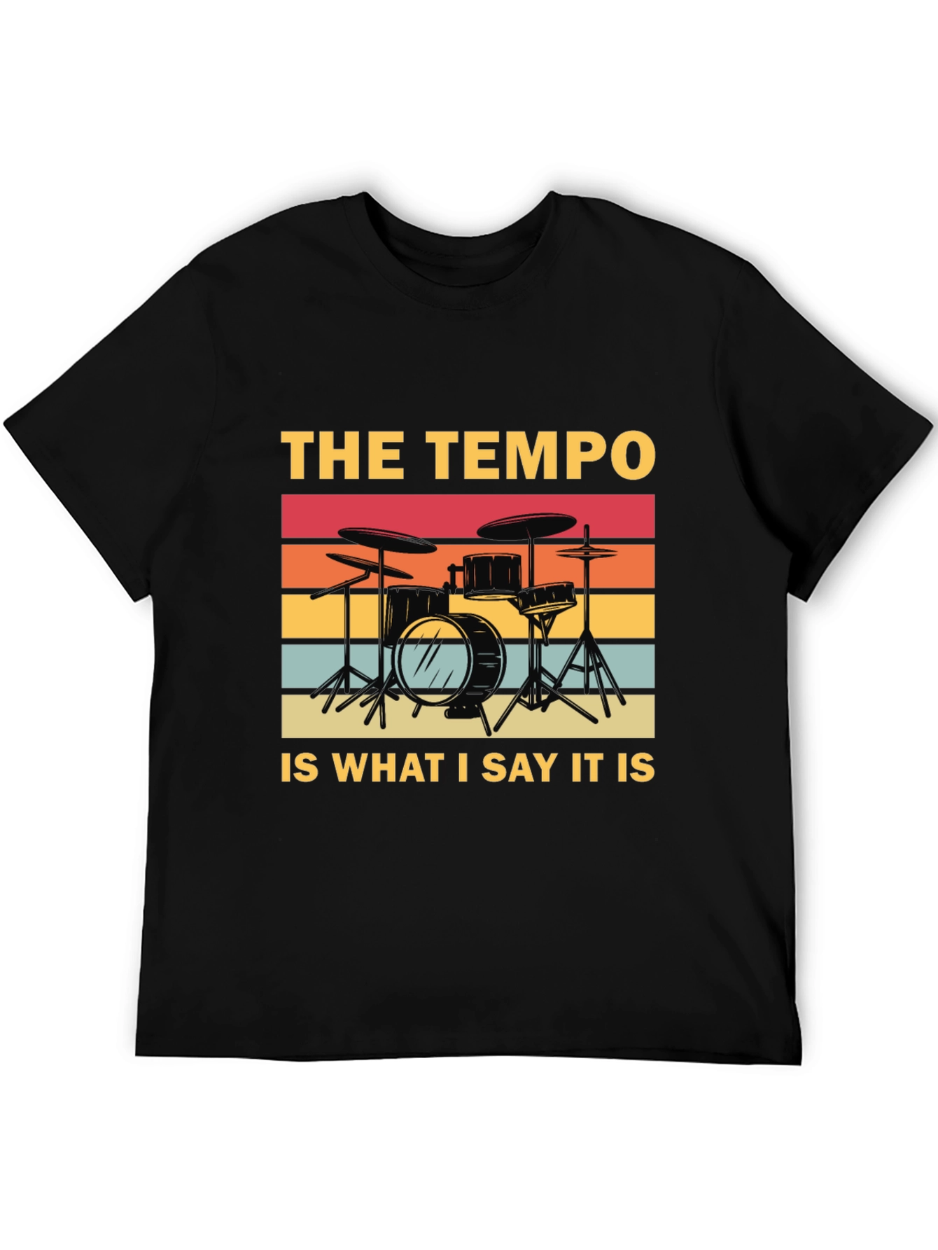 Camiseta Negra: Batería Retro - El Tempo Soy Yo
