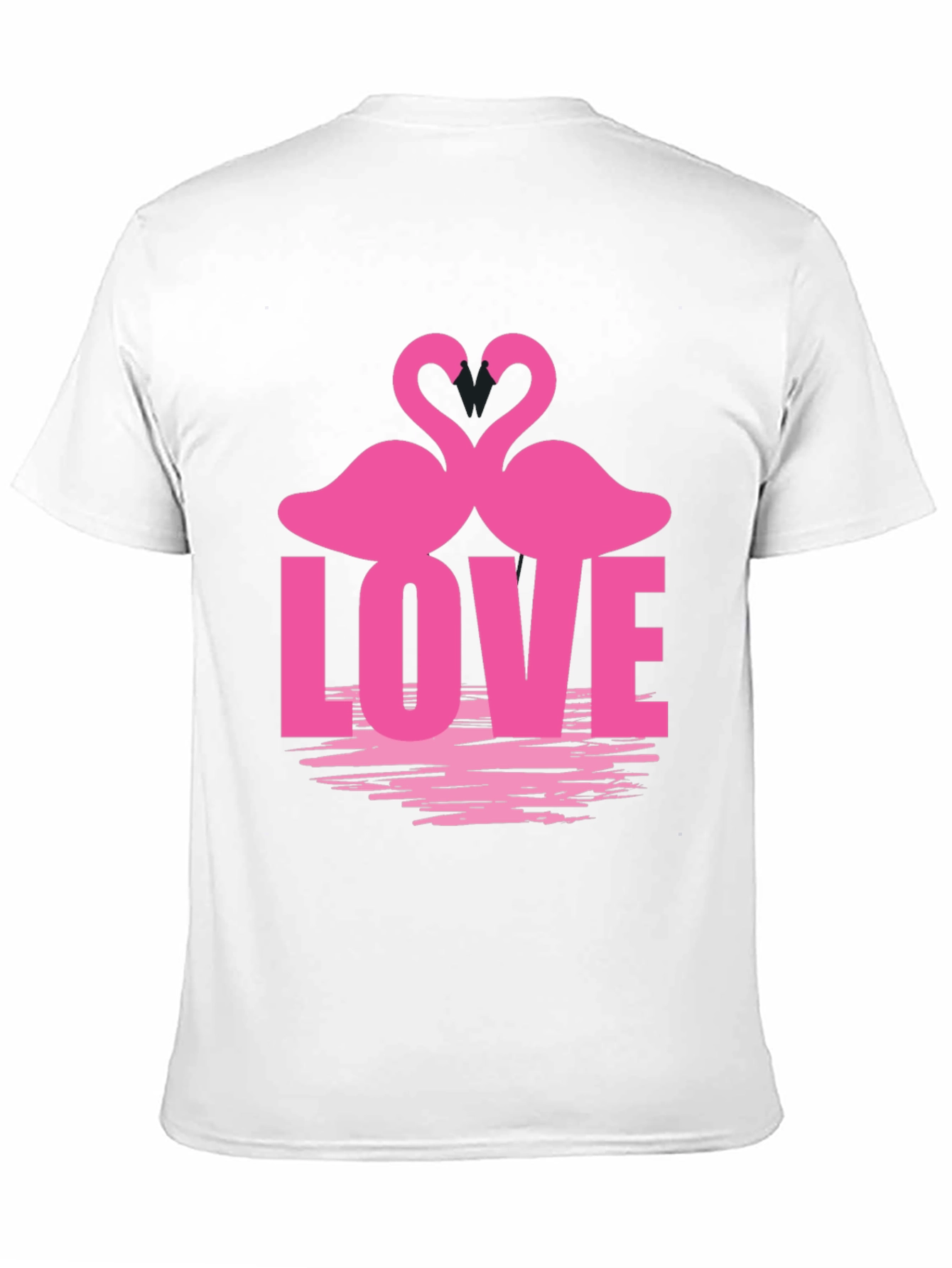 Camiseta Negra Amor Flamencos San Valentín