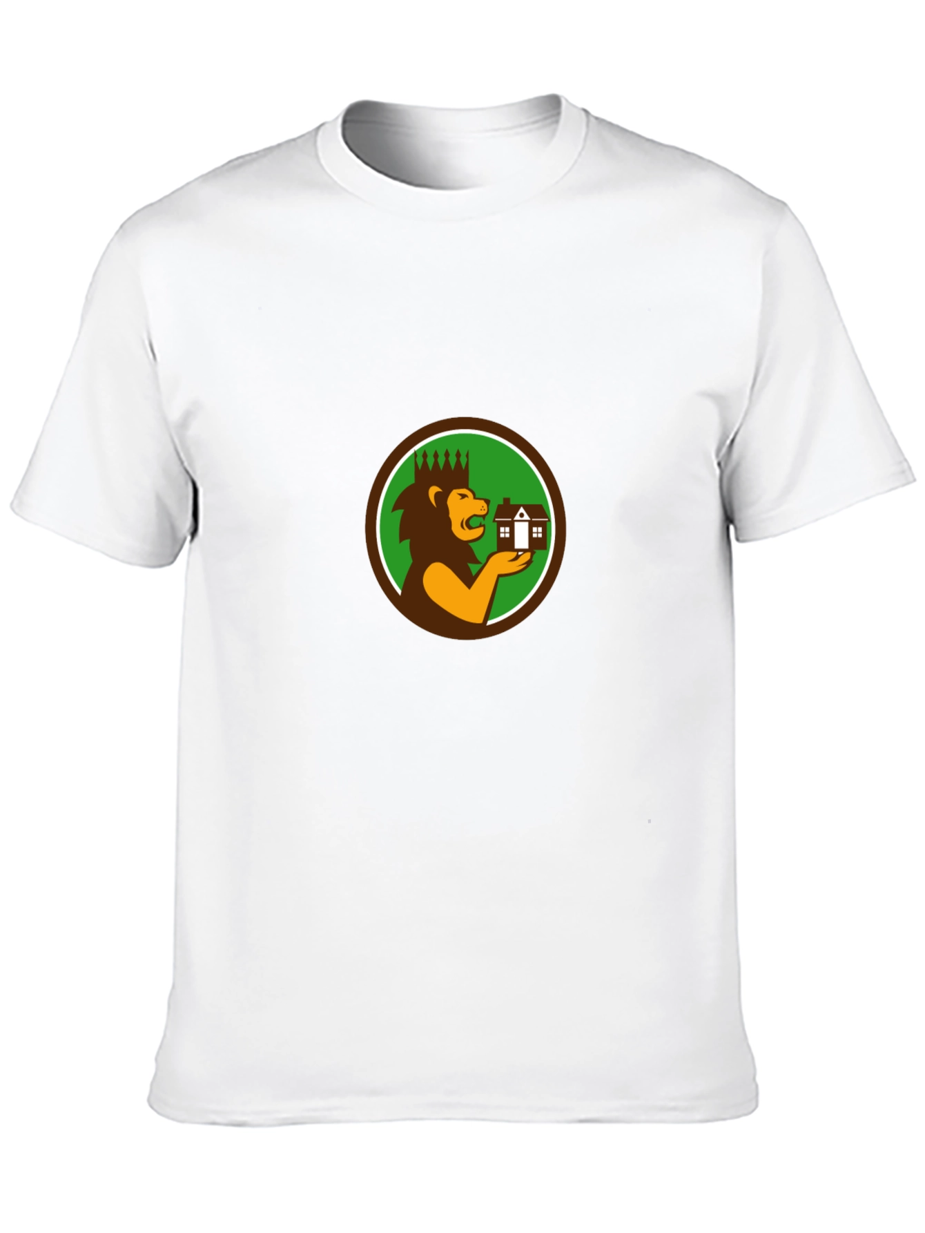 Camiseta Negra con Diseño de León Inmobiliario