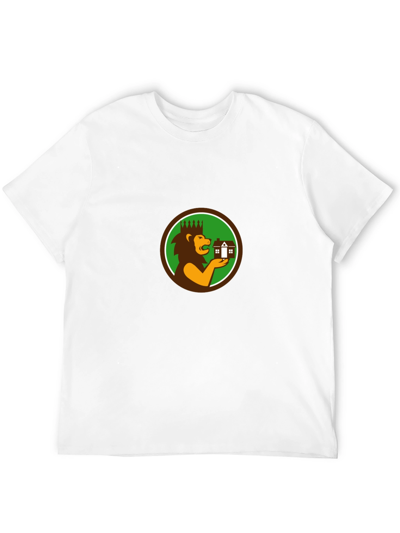 Camiseta Negra con Diseño de León Inmobiliario