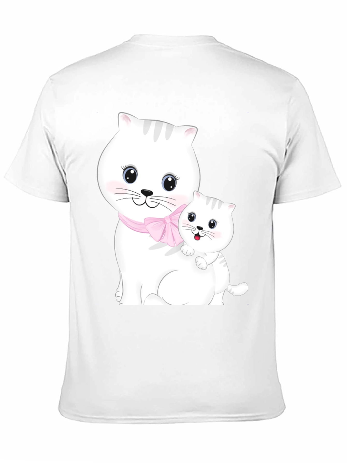 Camiseta Negra con Diseño de Gatos Adorables