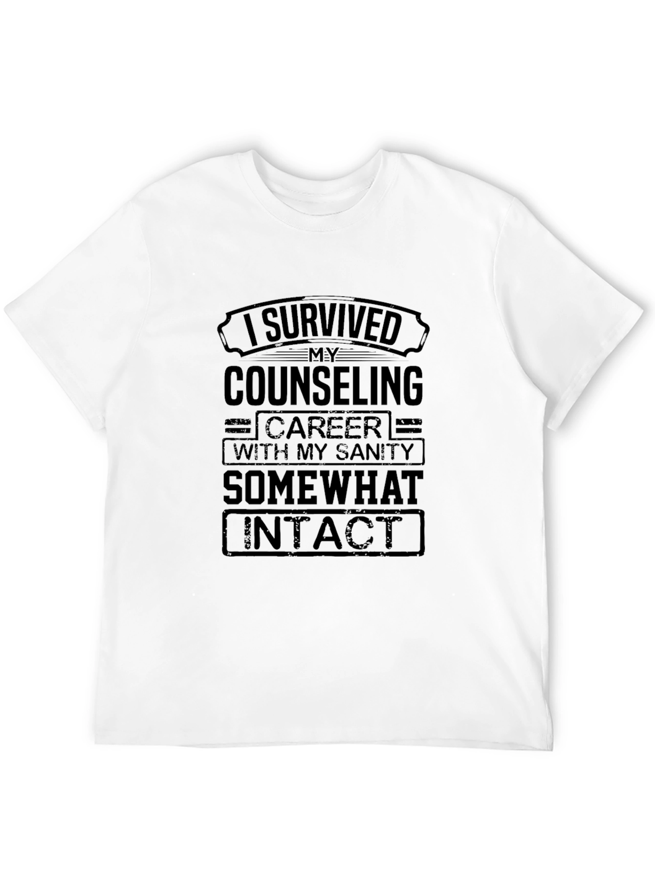 Camiseta Negra Humorístico Consejero - Superviviente