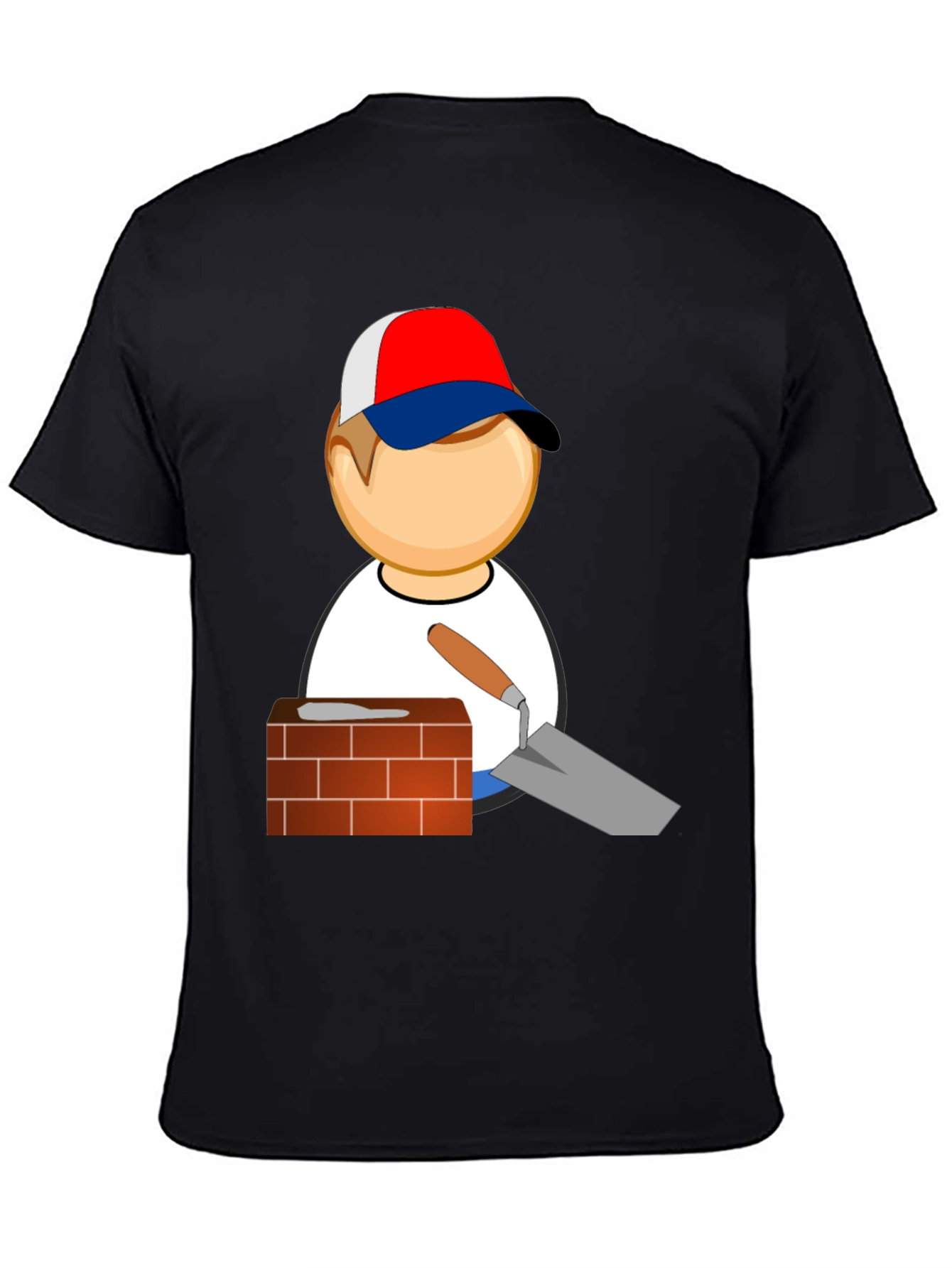 Camiseta Negra con Diseño de Constructor