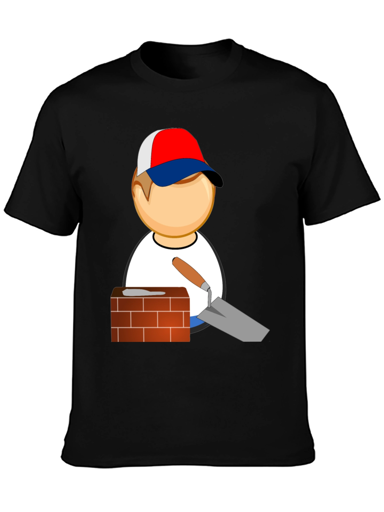 Camiseta Negra con Diseño de Constructor