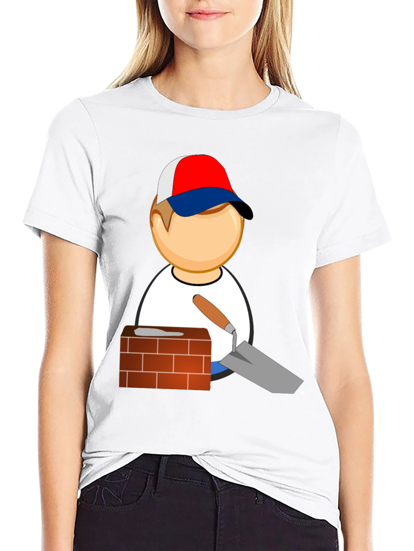 Camiseta Negra con Diseño de Constructor
