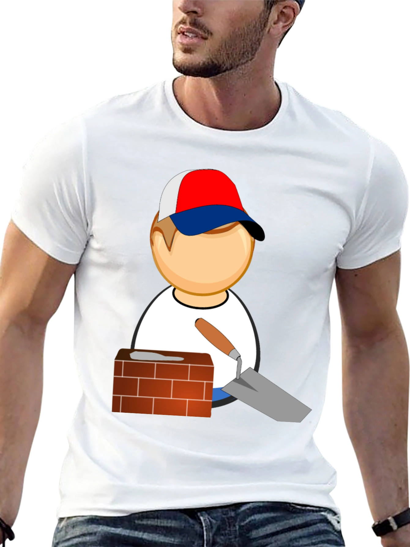 Camiseta Negra con Diseño de Constructor