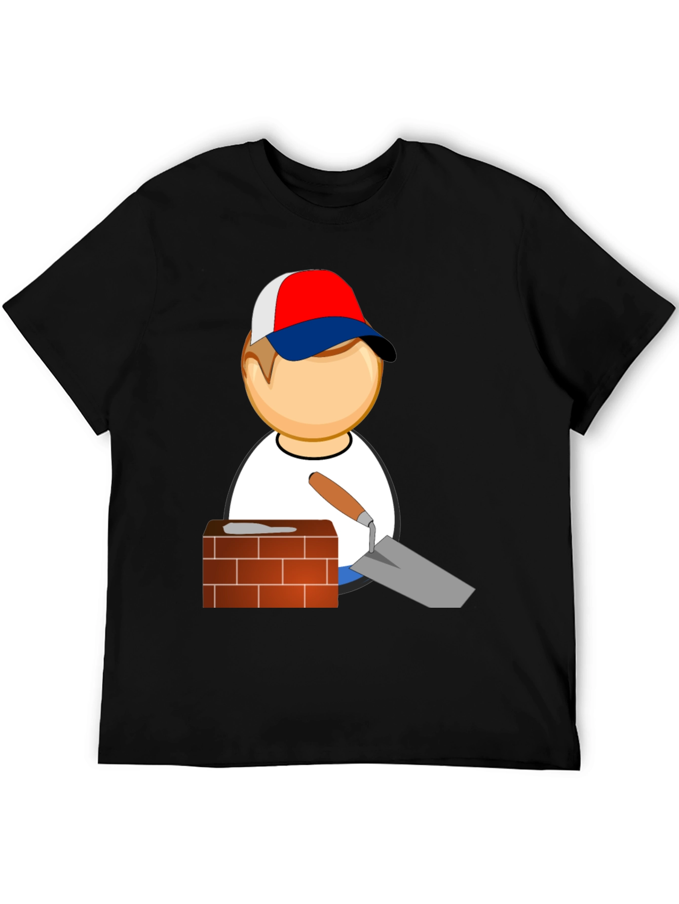 Camiseta Negra con Diseño de Constructor