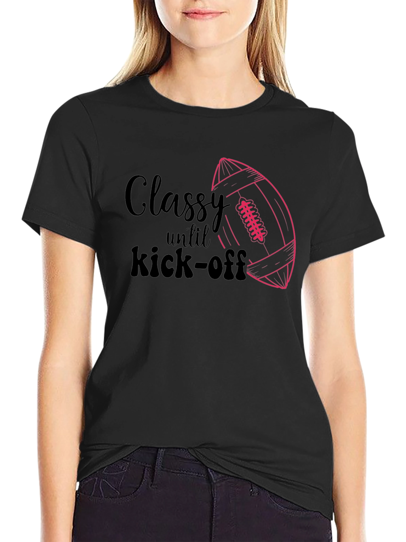 Camiseta Negra Clase hasta el Kick-Off