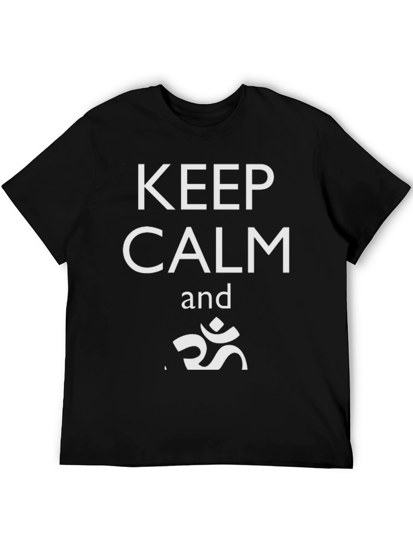 Camiseta Negra Keep Calm Om