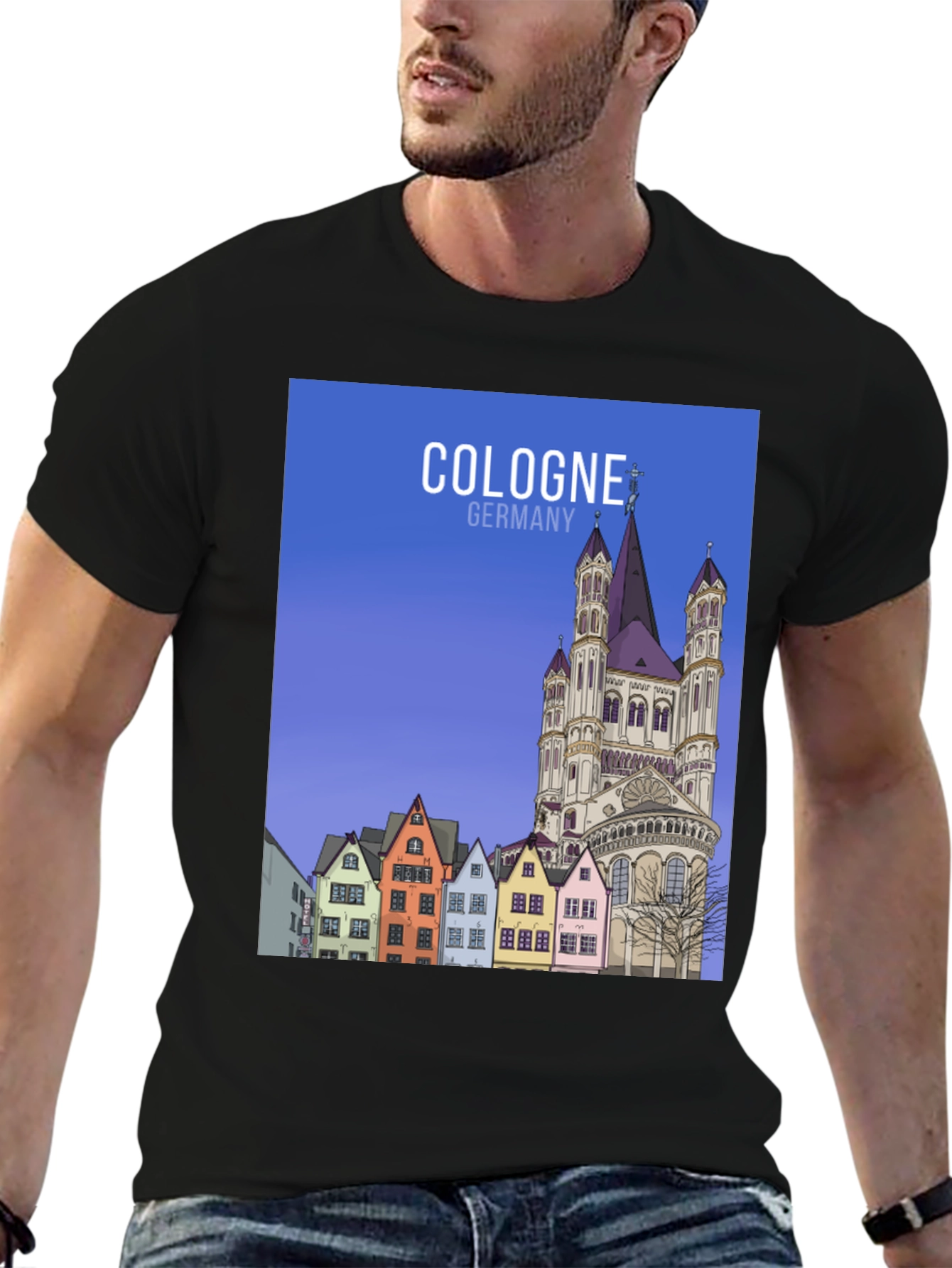 Camiseta Negra Cologne Alemania