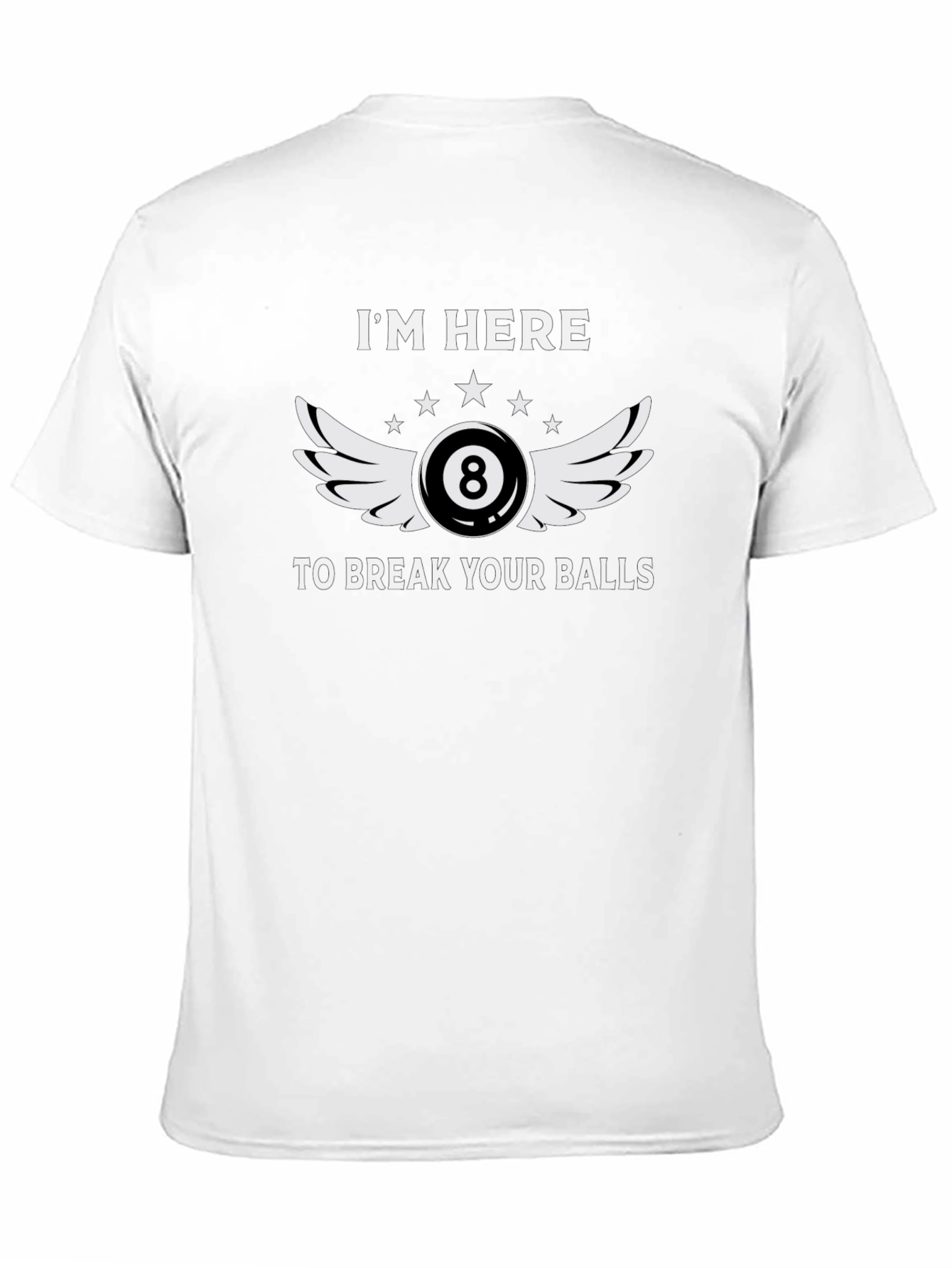 Camiseta Negra Im Here To Break Your Balls Billar