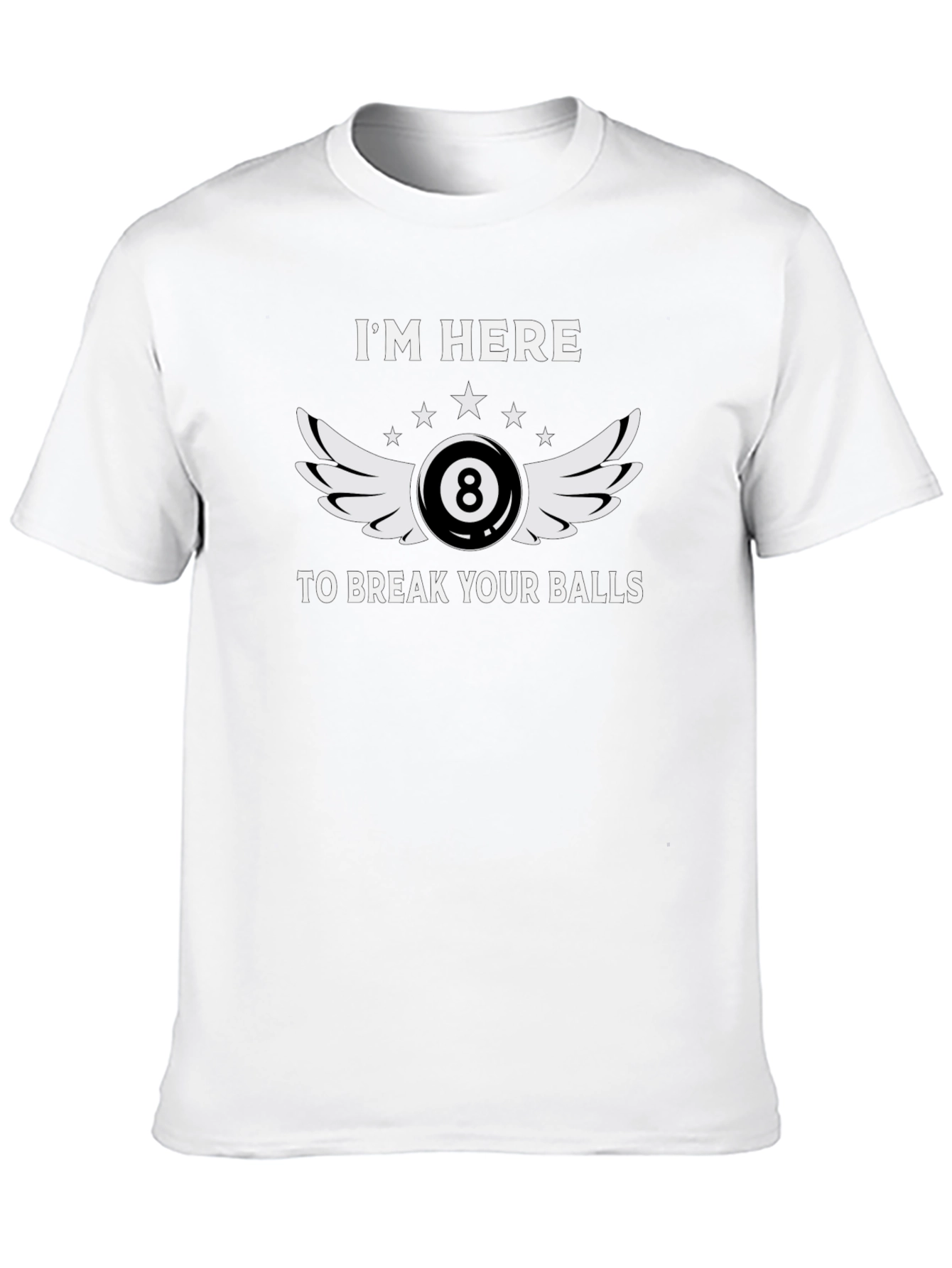 Camiseta Negra Im Here To Break Your Balls Billar
