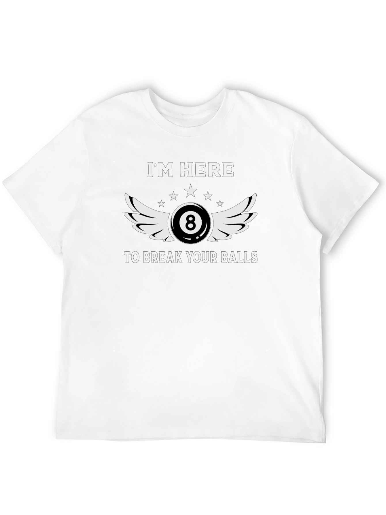Camiseta Negra Im Here To Break Your Balls Billar