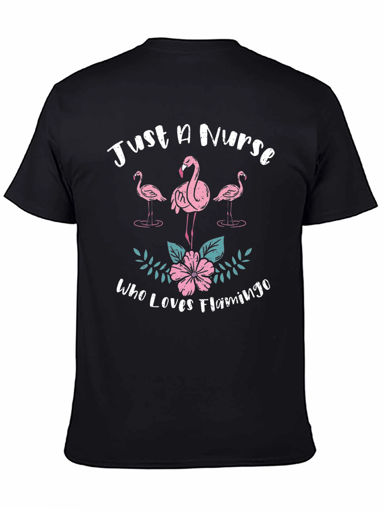 Camiseta Negra Solo Una Enfermera Que Ama Los Flamencos