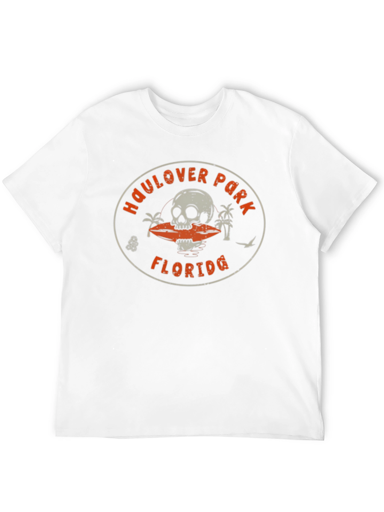 Camiseta Negra Haulover Park Florida Cráneo Surf