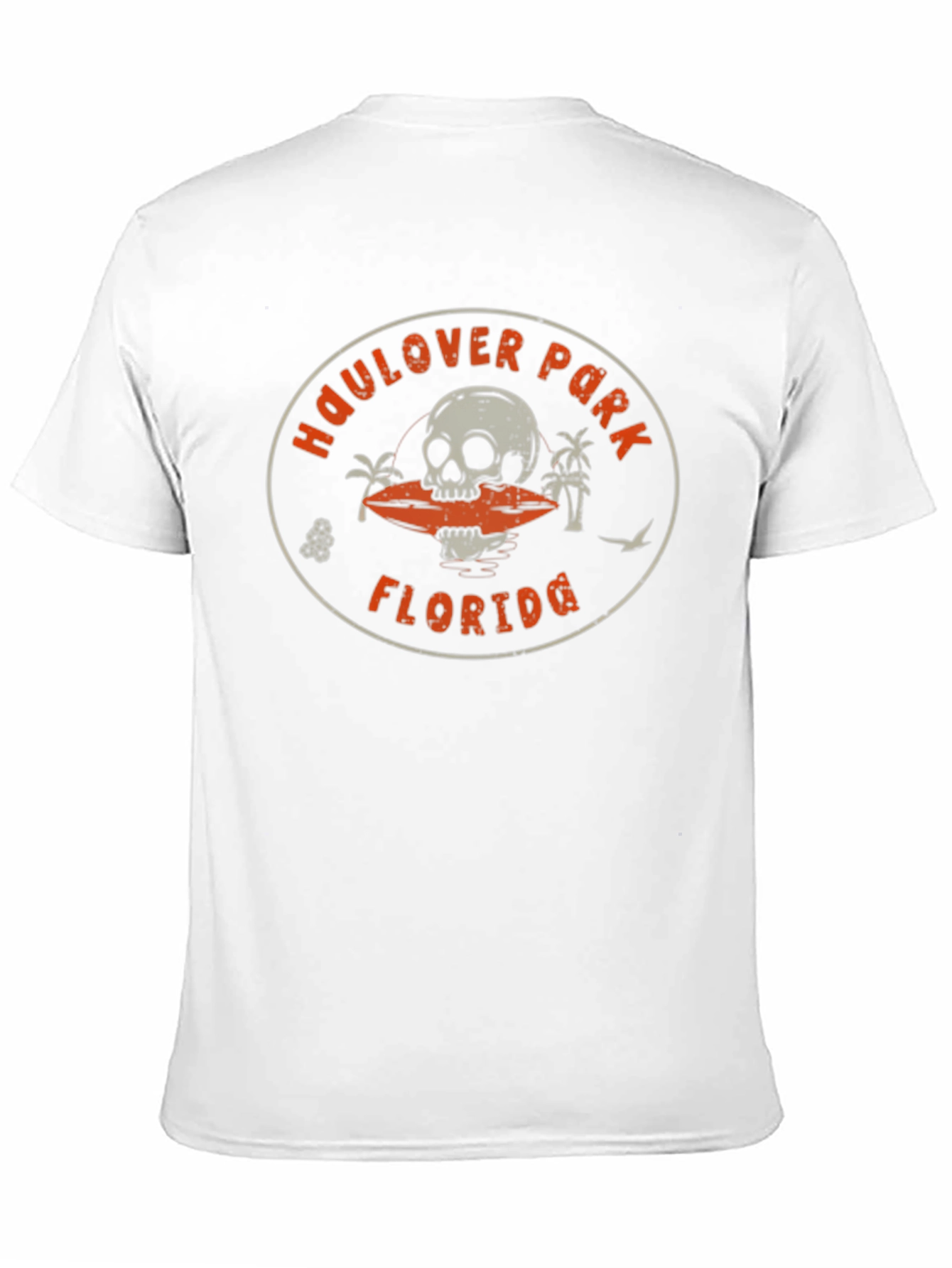 Camiseta Negra Haulover Park Florida Cráneo Surf