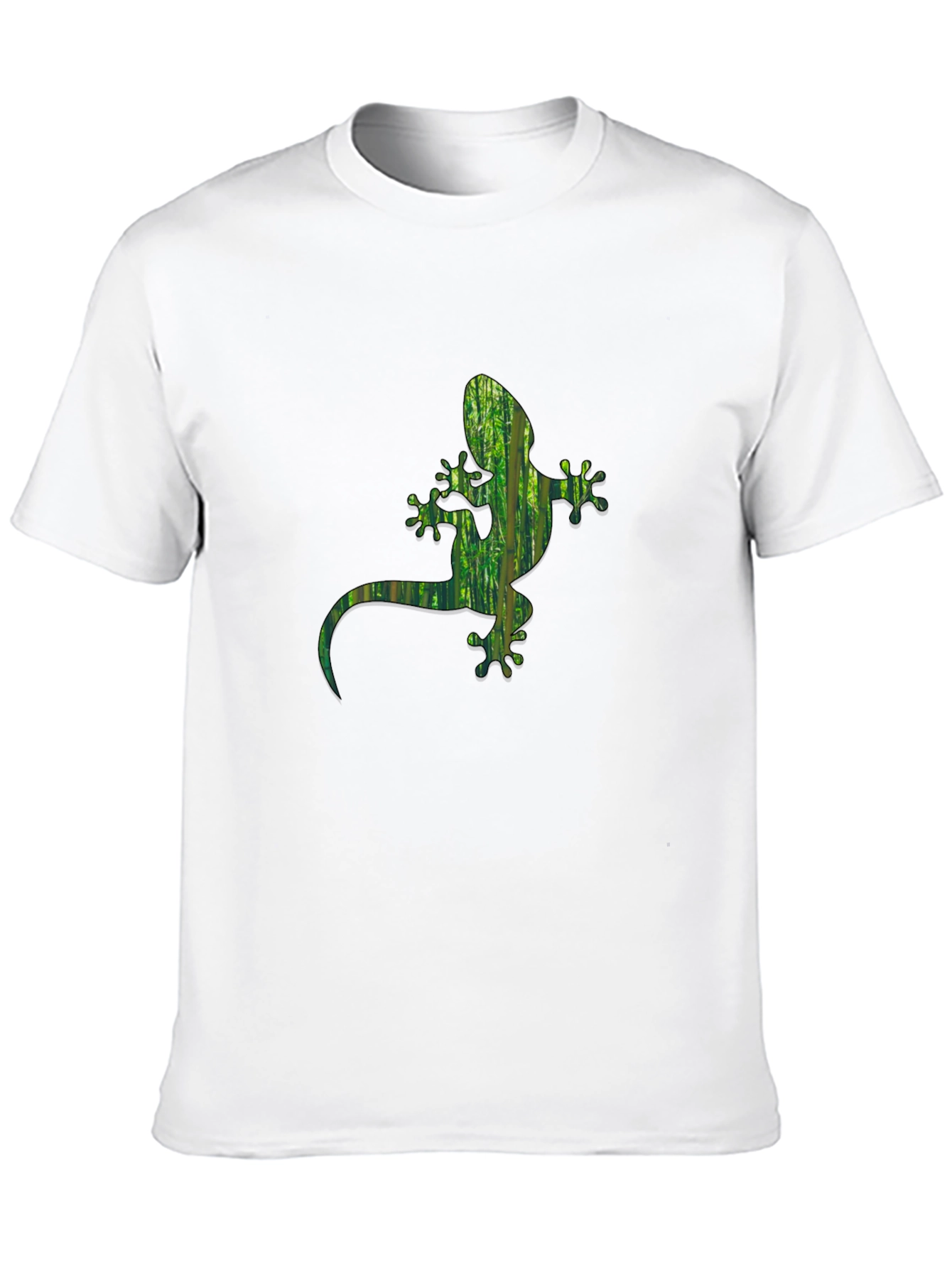 Camiseta Negra con Diseño de Gecko Verde