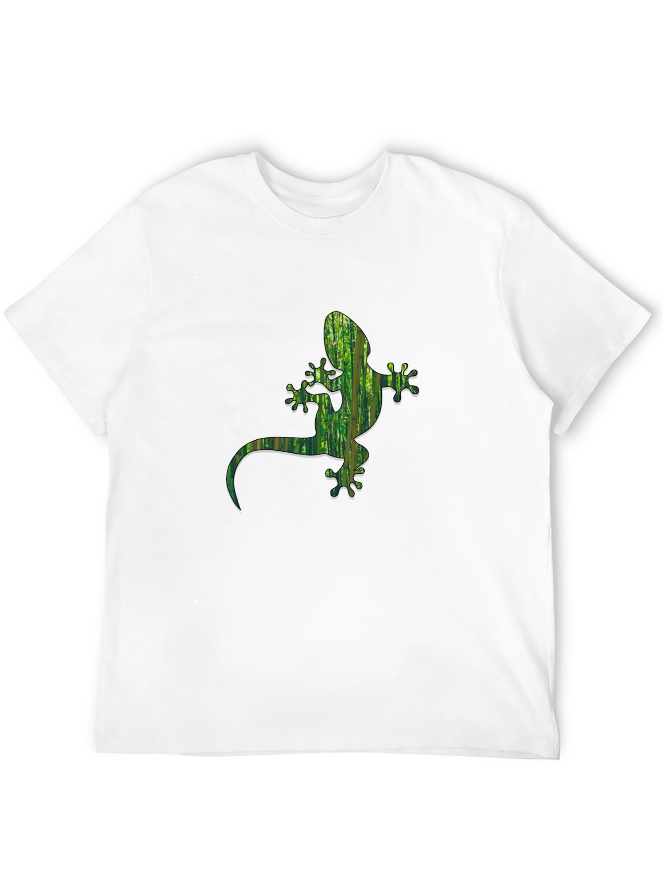 Camiseta Negra con Diseño de Gecko Verde